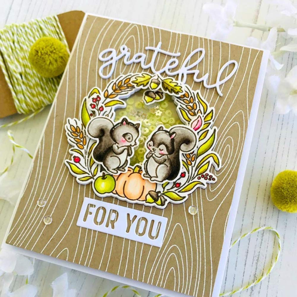 Grateful Thank You Letter Metal Cutting Dies - DIY Scrapbooking Embossing Stencils for Photo Albums, Invitation Cards & Christmas Wishes - Perfect for Handmade Greeting Cards, Wedding Invitations & Holiday Crafting Projects
