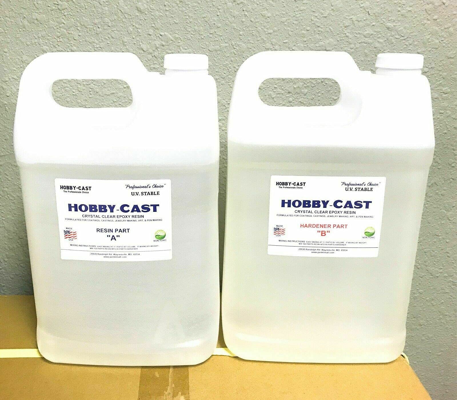 Premium 2 Gallon EPOXY Resin Kit - Crystal Clear High Gloss Finish for Countertops, Bar Tops, and DIY Art Projects | Ideal for Woodworking, River Tables, and Crafting
