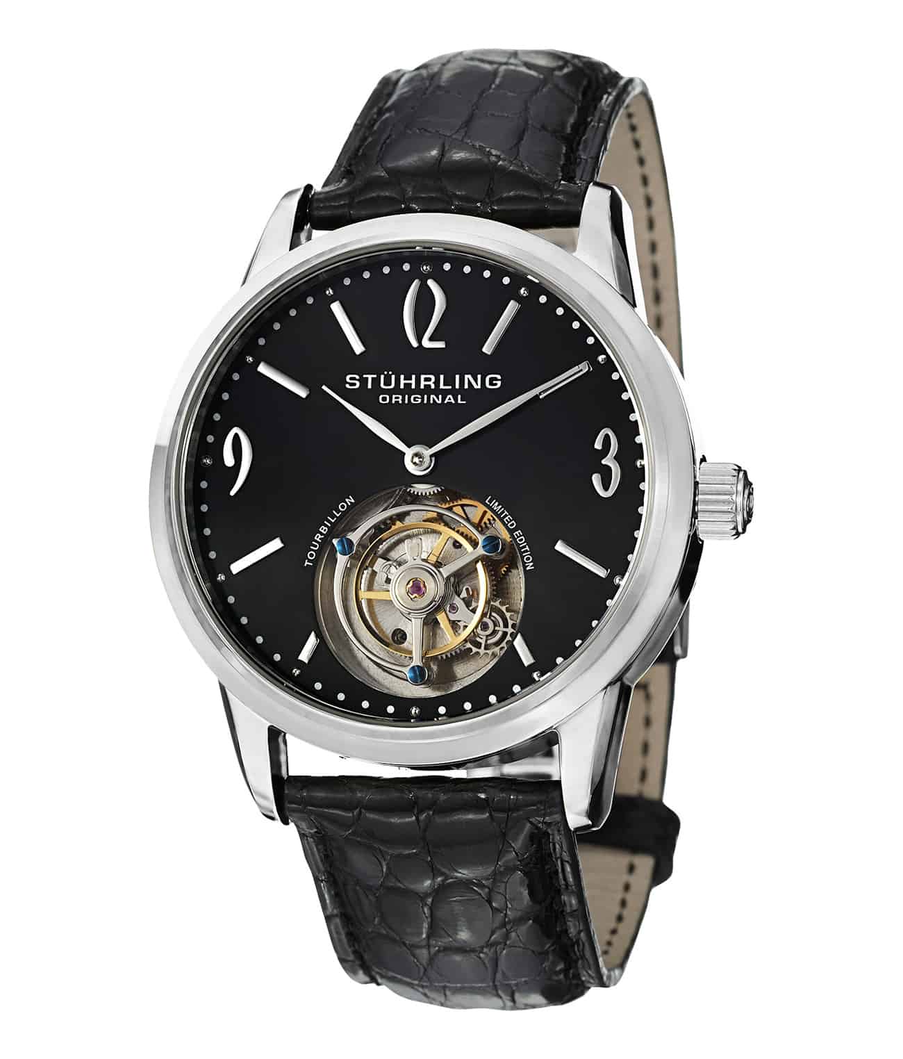 Black Dial / Gold Case / Black Alligator Strap Deployant Buckle