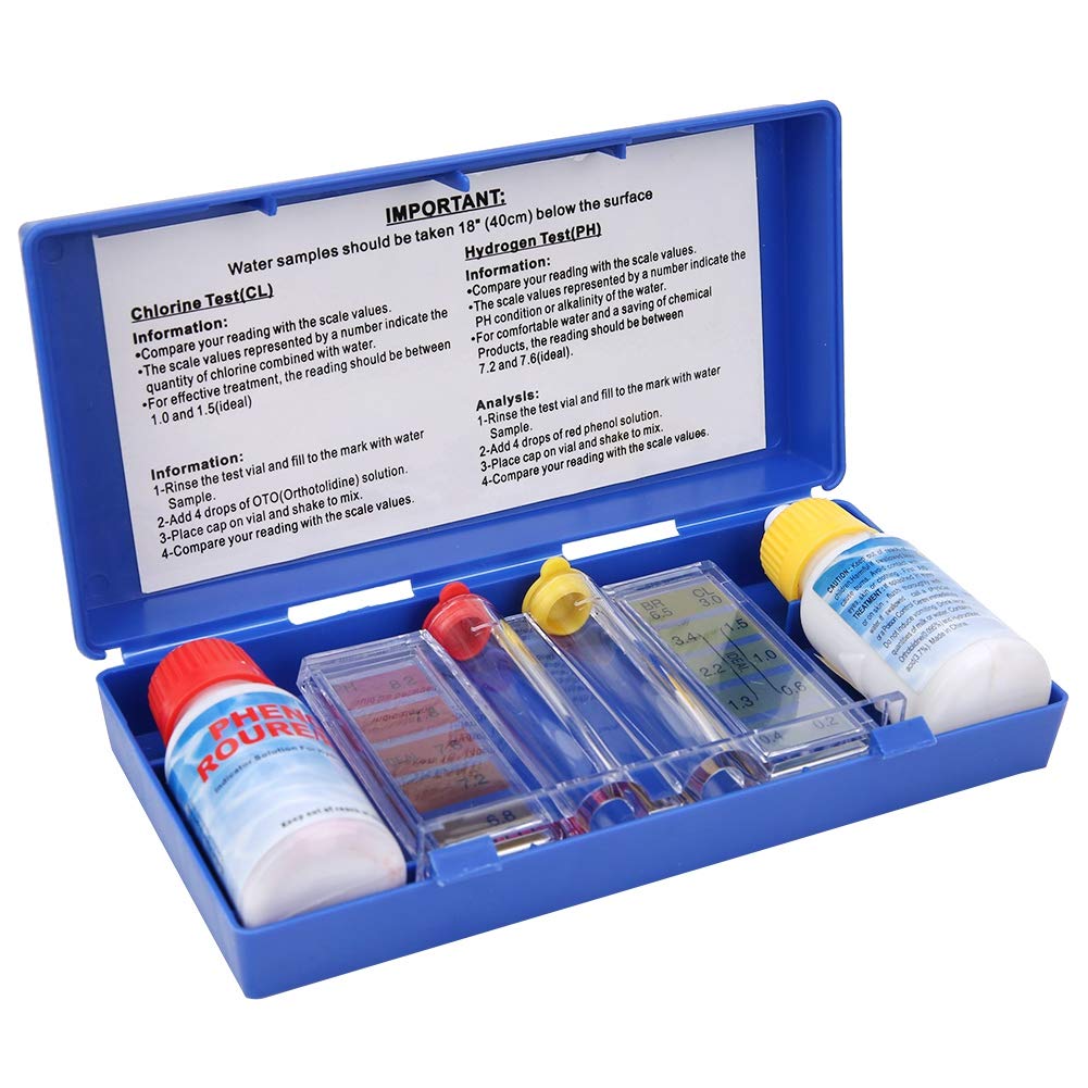 2-Way Pool Water Quality Testing Kit - Standard Dual Test Kit with Carry Case for Swimming Pool, Drinking Water & Spa | Perfect for Home, Vacation & Professional Water Maintenance