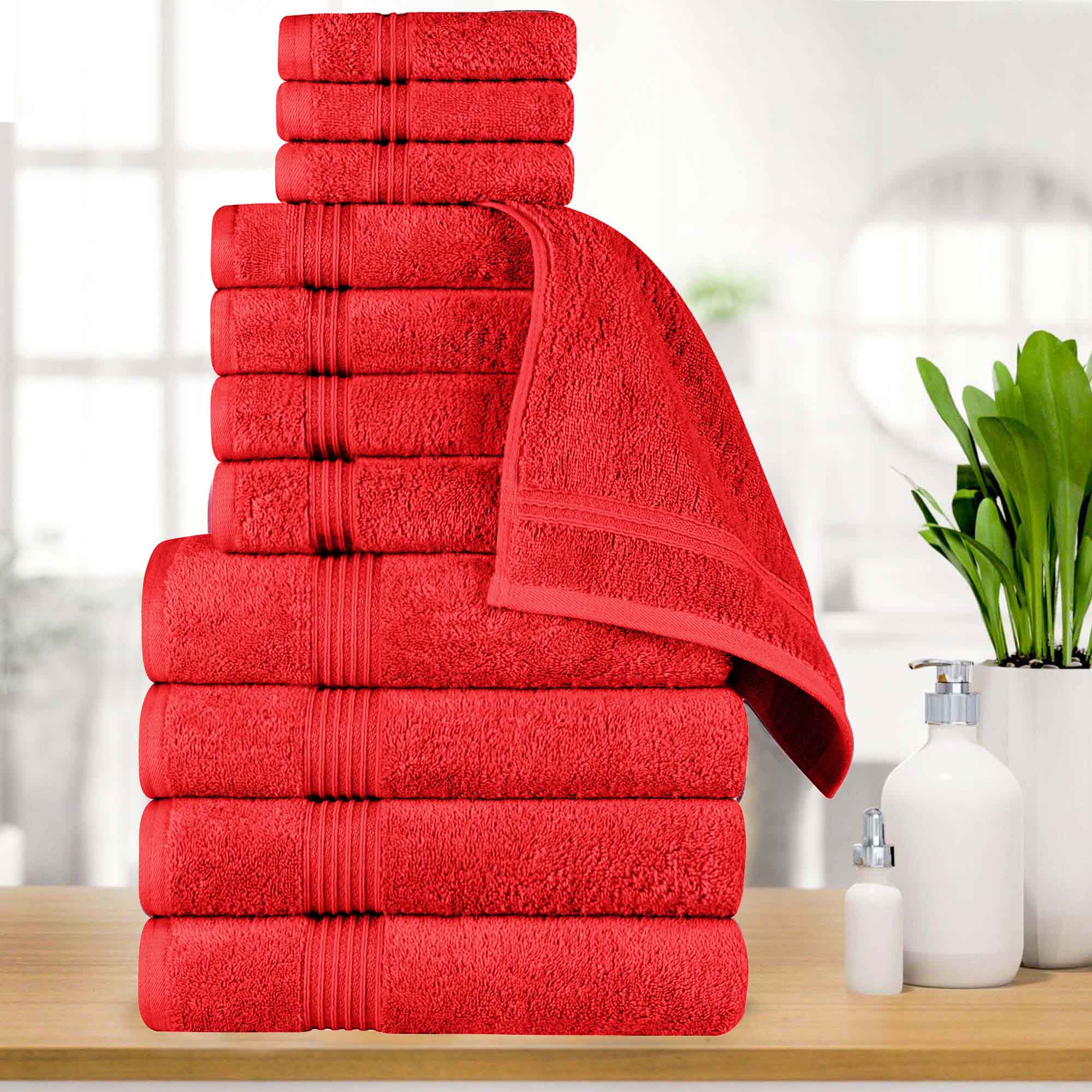 Premium 12-Piece Egyptian Cotton Towel Set - Ultra Soft, Highly Absorbent Bath Towels for Spa, Hotel & Luxury Home Use