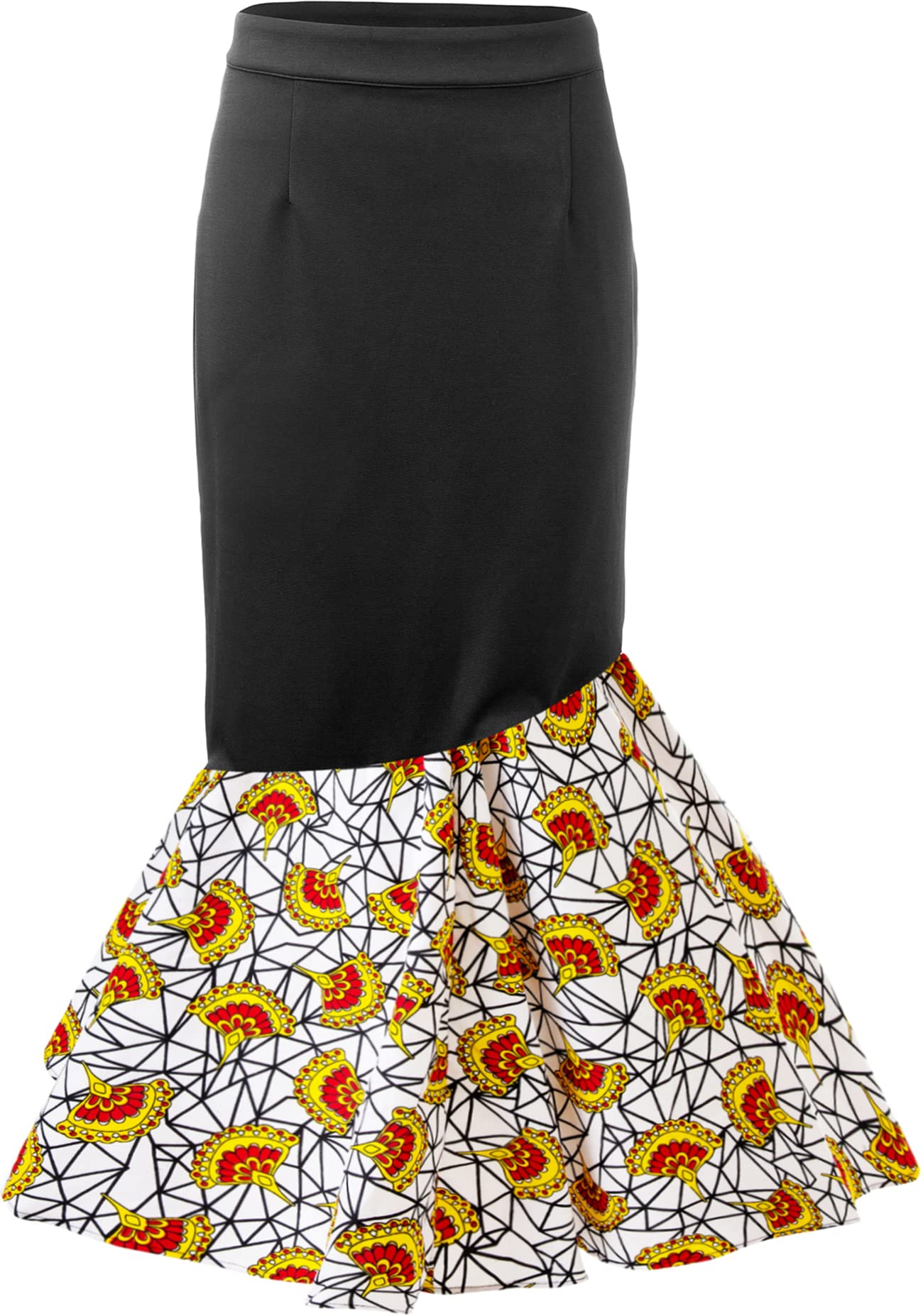 African Print Pencil Skirt for Women | Kente Skirt for Office & Party