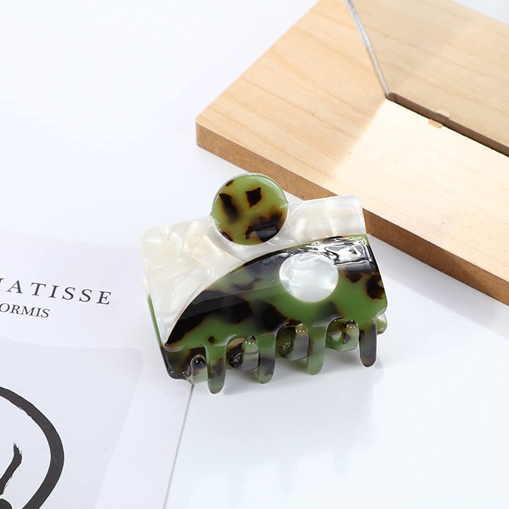 Yin Yang Hair Claws - Non-Slip Square Hair Clips for Women, Colorful Tai Chi Hairpins (5cm/1.97in) - Perfect for Bathroom, Yoga, Meditation & Boho Hairstyles