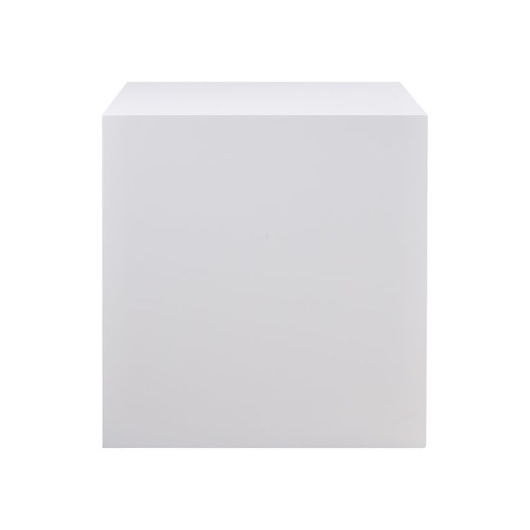 Evans 20 x 25 Inch Accent Table in White & Light Oak - Perfect for Living Room, Bedroom, or Entryway Decor