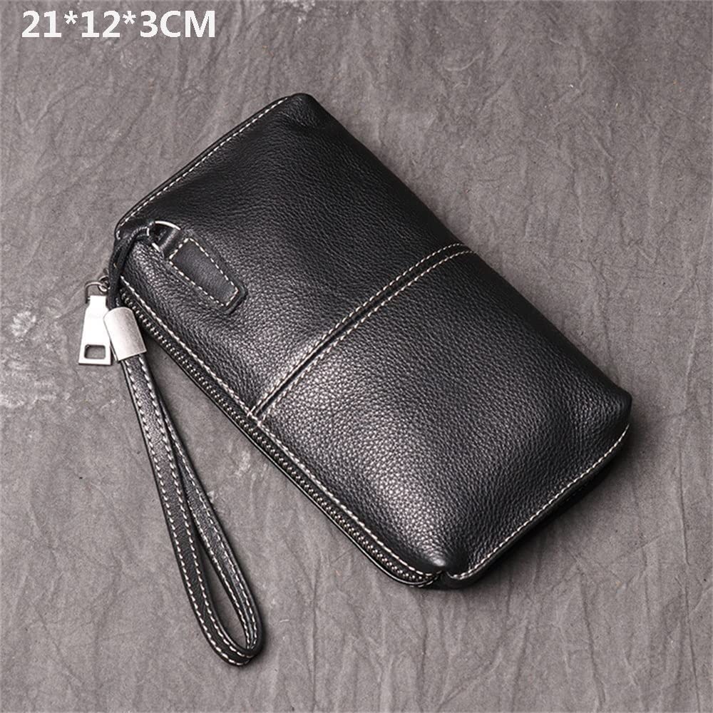 Premium Genuine Leather Crossbody Phone Wallet for Men & Women - Slim RFID Blocking Long Clutch Purse with Card Slots (21x12x3cm) - Perfect for Travel, Shopping & Daily Essentials