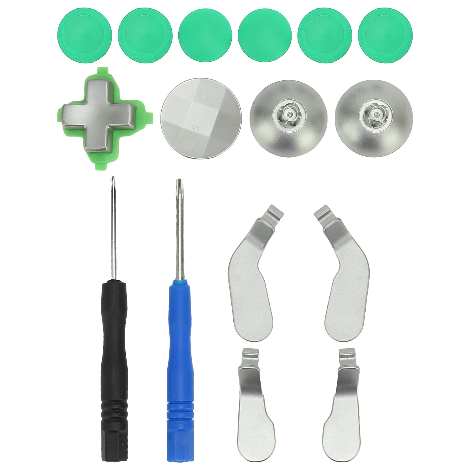 Metal Key Paddle Set for Gaming Controller - Green | Reduce Fatigue for Long Play Sessions