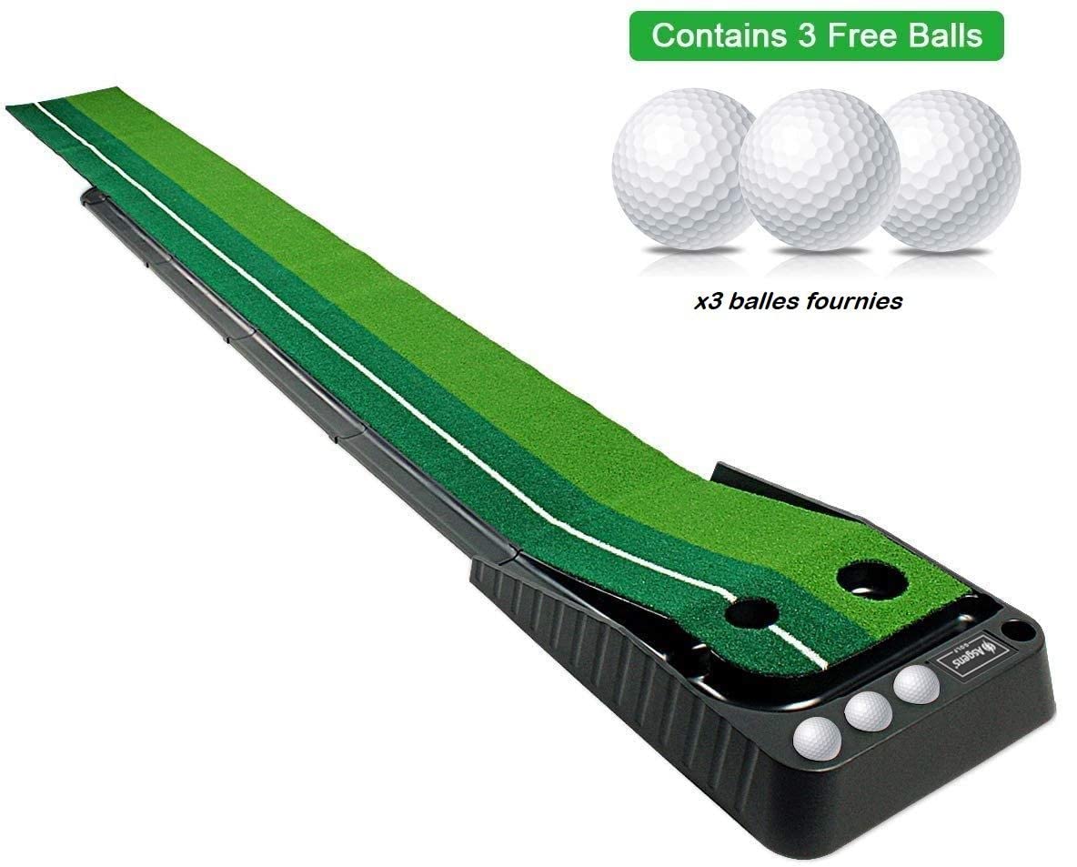 Auto Return Golf Putting Mat - Indoor/Outdoor Practice Green