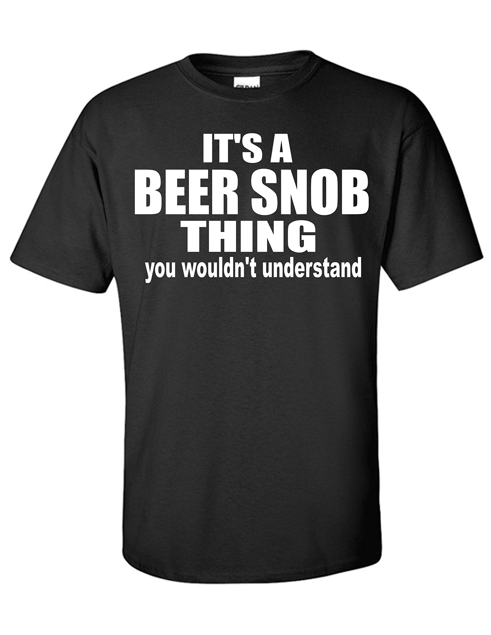 STUFF WITH ATTITUDE Beer Snob Black T-Shirt for Men | Funny Beer Lover Graphic Tee | Perfect for Brewery Visits, Beer Festivals & Casual Wear
