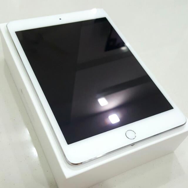 Apple iPad Mini 4 16GB Wi-Fi + Cellular (4G LTE) Silver - Portable Tablet for Work, Travel & Entertainment