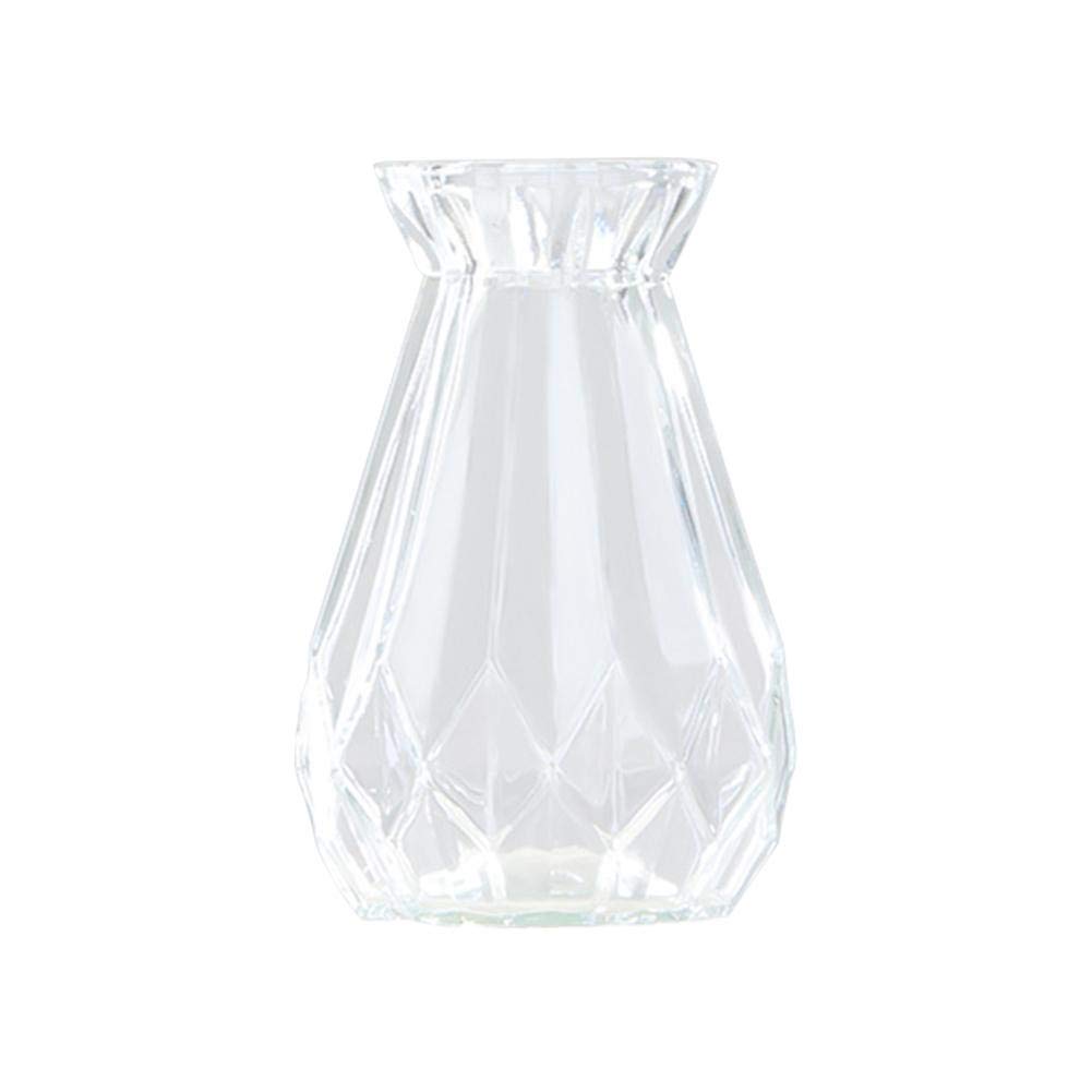 Minimalist Triangle White Glass Vase - Modern Home Decor for Living Room, Dining Table & Wedding Centerpieces