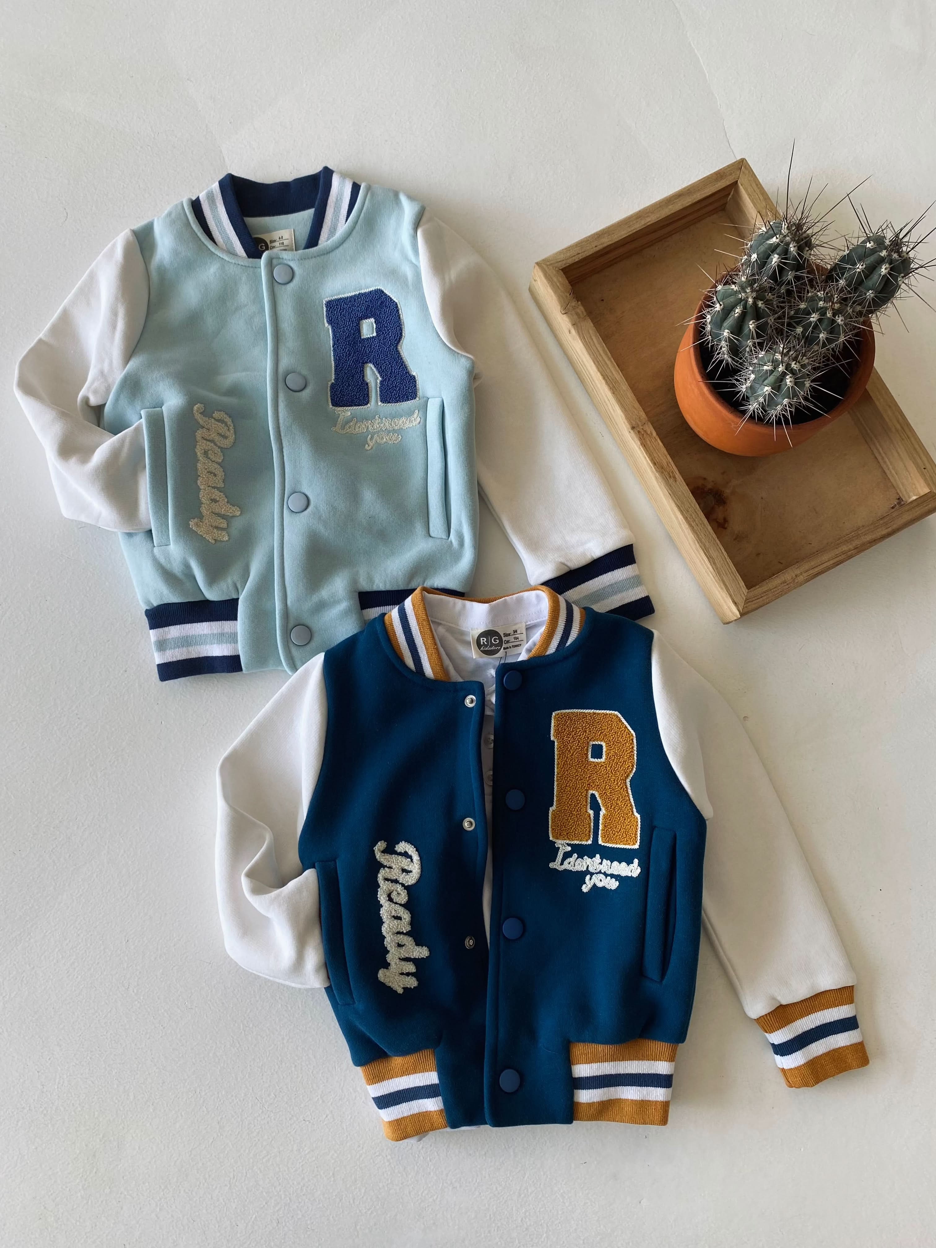 Embroidered College Jacket for Kids - Stylish & Warm Winter Coat for Boys & Girls - Perfect for School, Outdoor Activities & Casual Wear