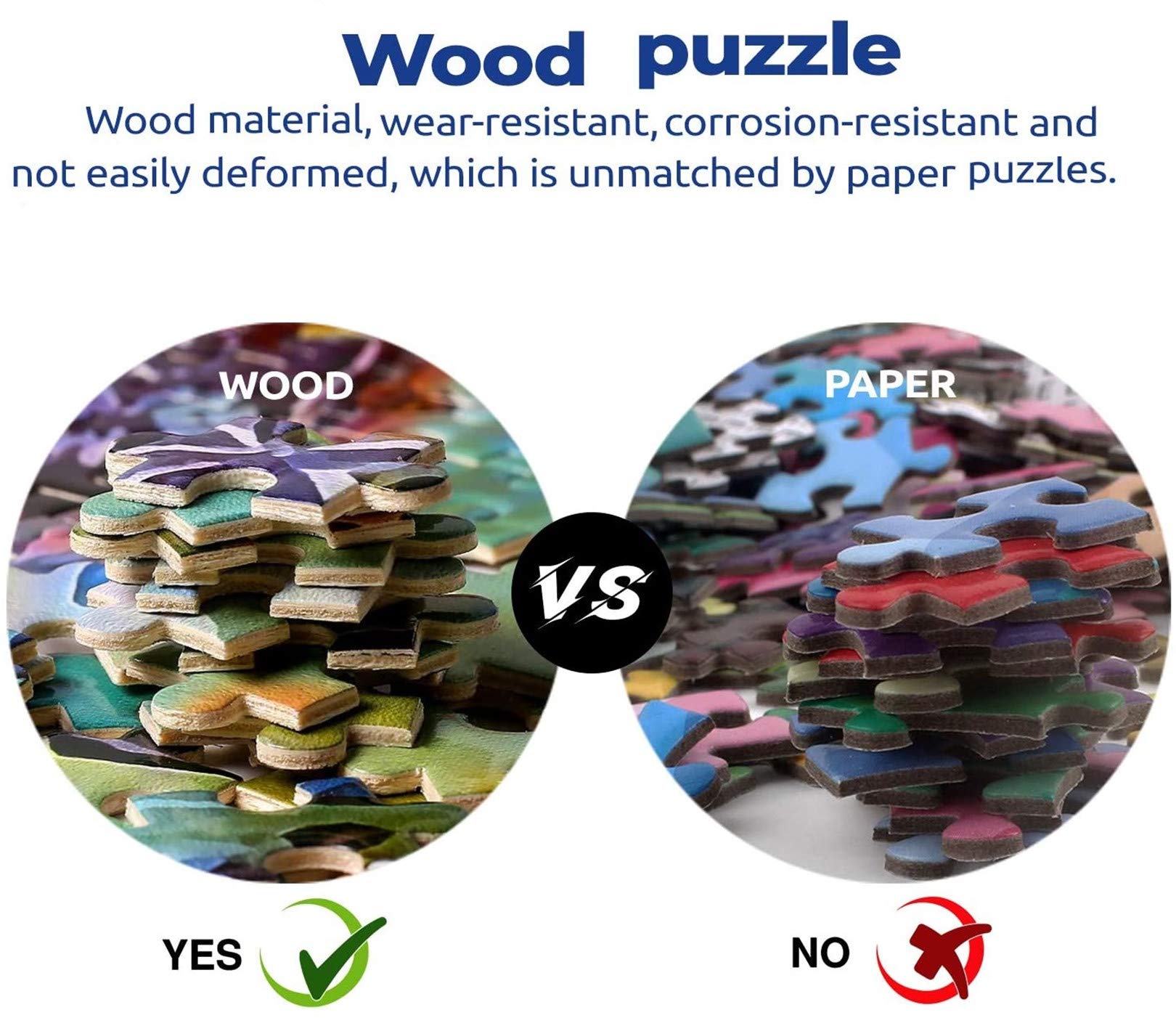 1500 Piece Wooden Jigsaw Puzzle for Adults - Christmas Holiday Gift, Family Game Night, Home Decor (H1, 1500 Pieces)
