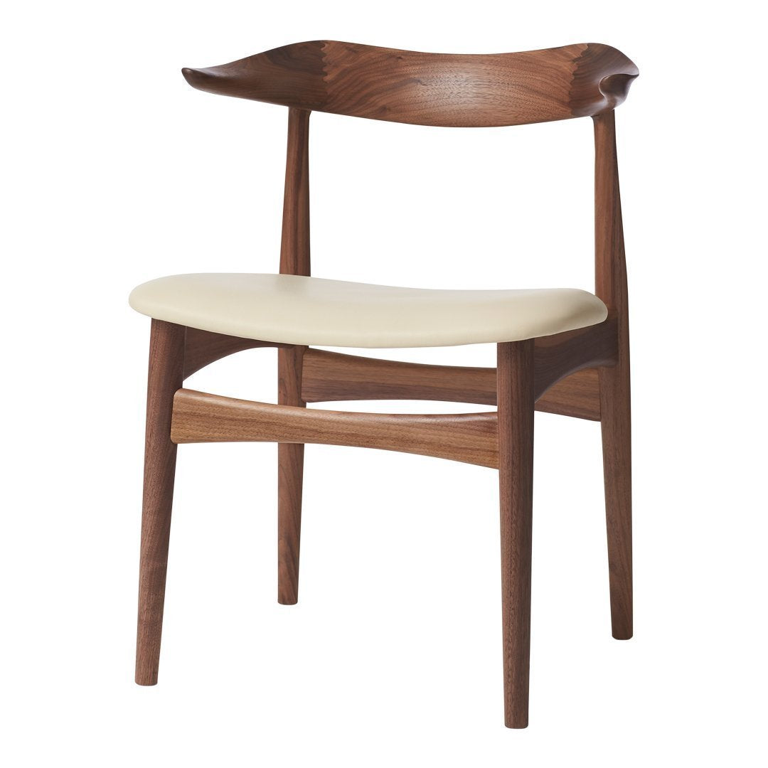 Knud Farch Cow Horn Chair Seat - Upholstered Warm Nordic Style for Living Room, Bedroom & Office Decor