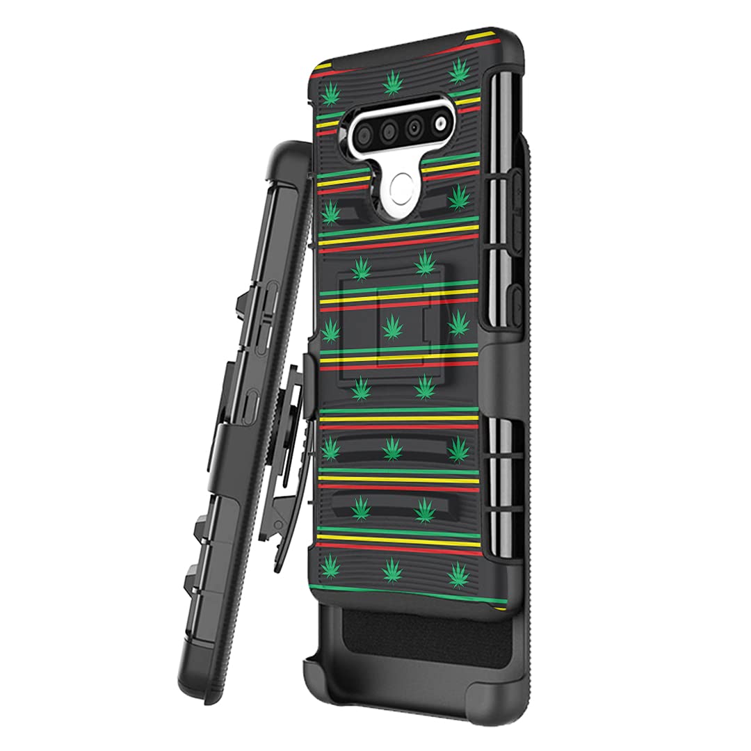 Military Shockproof LG K51 Case with Kickstand & Belt Clip - Heavy Duty Protection for Outdoor Use