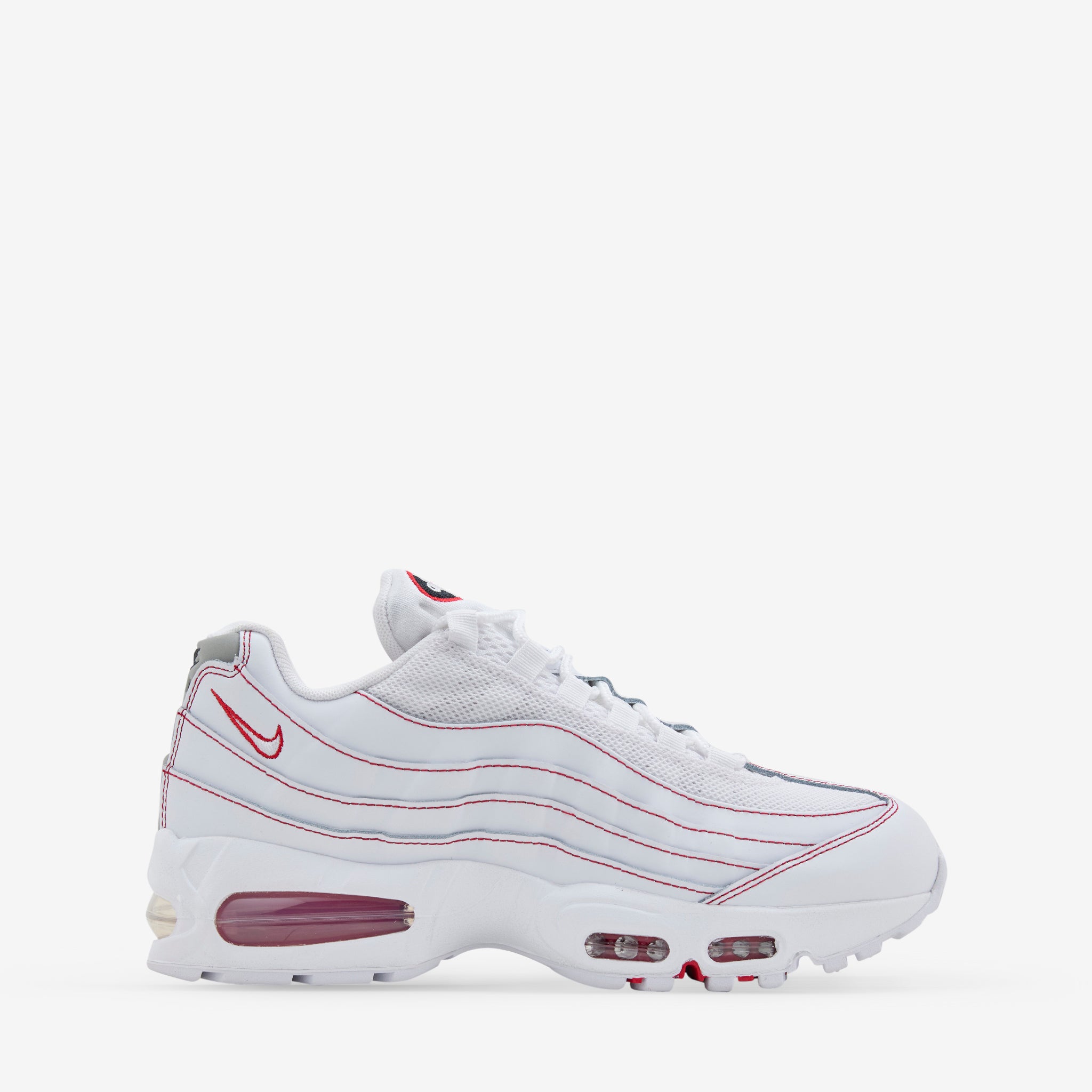 Nike Air Max 95 OG Sneakers - White/University Red/Wolf Grey - Retro Running Shoes for Men & Women - Perfect for Jogging, Gym Workouts and Streetwear Fashion