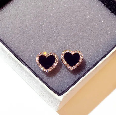 Elegant Heart-Shaped Stud Earrings for Women - Perfect for Valentine's Day, Anniversary & Romantic Date Night Gifts