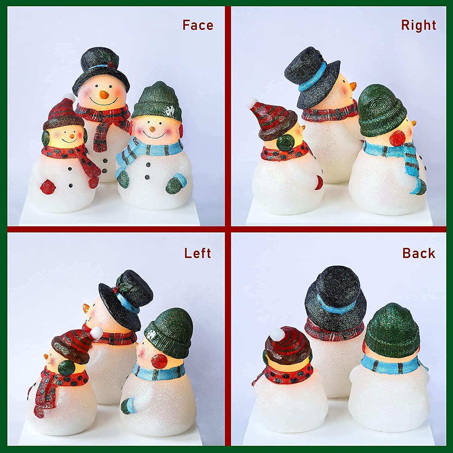 Real Wax Hand-Carved Snowman Flameless LED Candles with Remote Control - Battery Operated Decorative Candles for Christmas, Birthday Gifts, Home Decor & Collectible Sculptures | Perfect for Holiday Centerpieces, Cozy Winter Nights & Festive Atmosphere