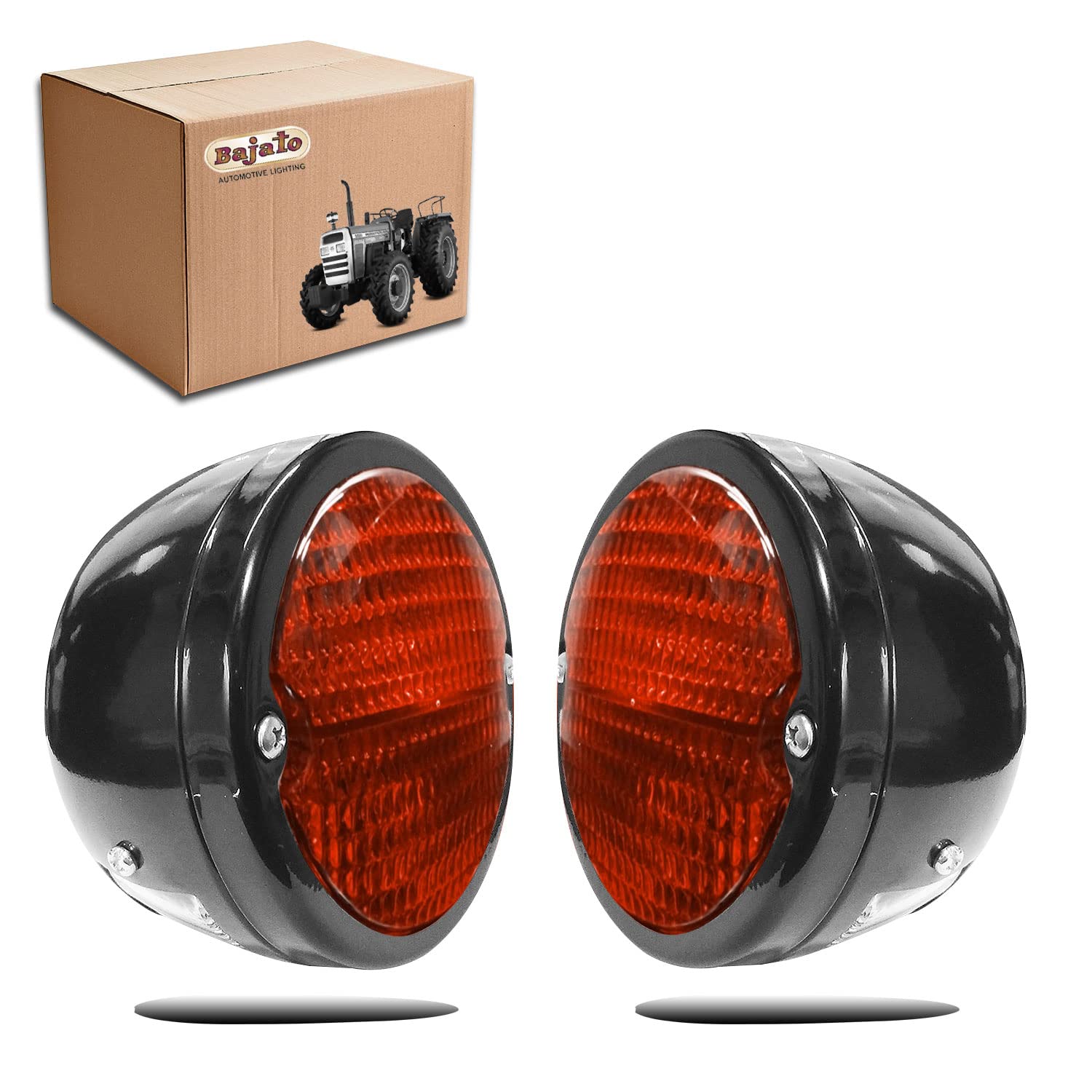 Vintage Hot Rod Tail Lights Pair - Black Body with Red Lens for Model A Cars, Tractors, Dodge Trucks & Pickups | Durable Duolamp Rear Light Assembly | Perfect for Classic Car Restoration & Custom Hot Rod Builds