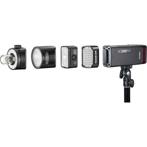 Godox AD200Pro II TTL Pocket Flash - 200Ws Portable Strobe Light with HSS & Wireless Control for Outdoor Photography, Studio Lighting, and On-Location Shoots