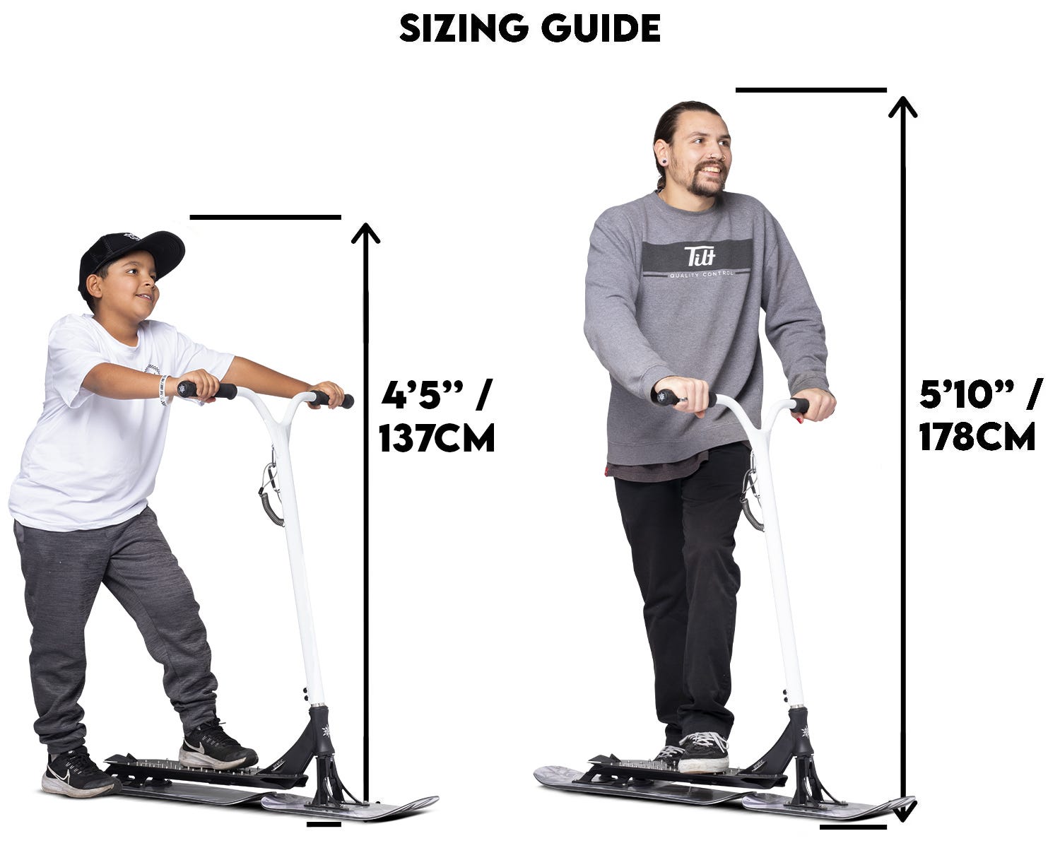 Eretic Slope Snow Scooter for Adults - Winter Sports & Mountain Adventure - Durable & Lightweight for Snowy Terrain & Backcountry Exploration