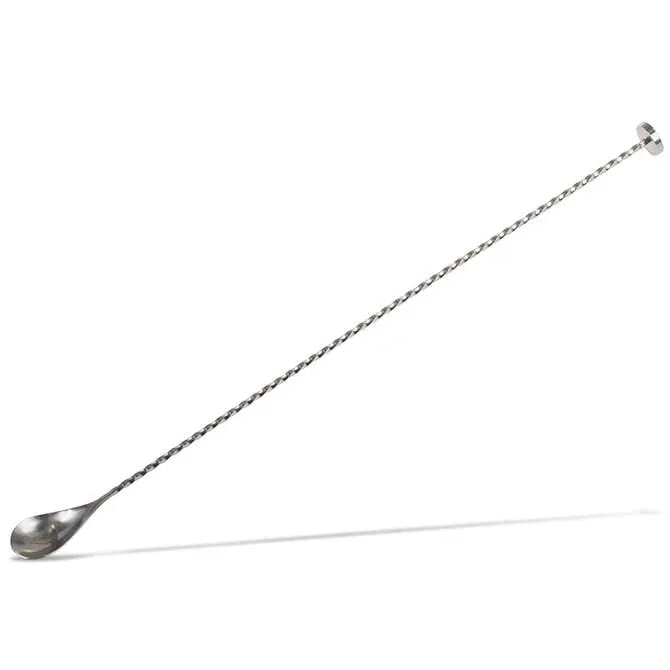 Premium 40cm Stainless Steel Bar Spoon with Muddler - Professional Cocktail Mixing Tool for Bartenders & Home Bars - Perfect for Crafting Mojitos, Old Fashioned & Mixing Drinks