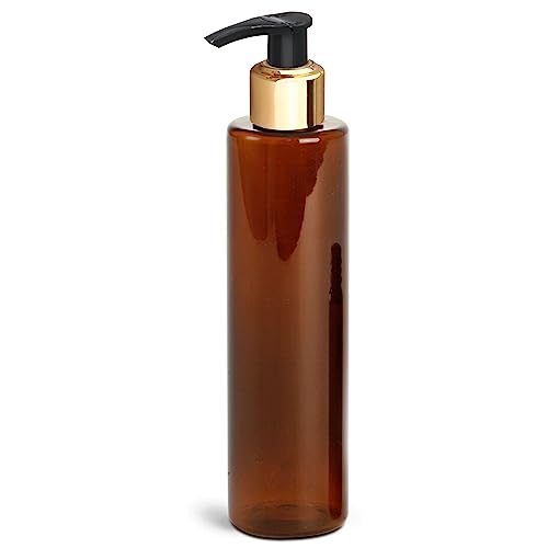 Amber Bottles with Golden Pump 1