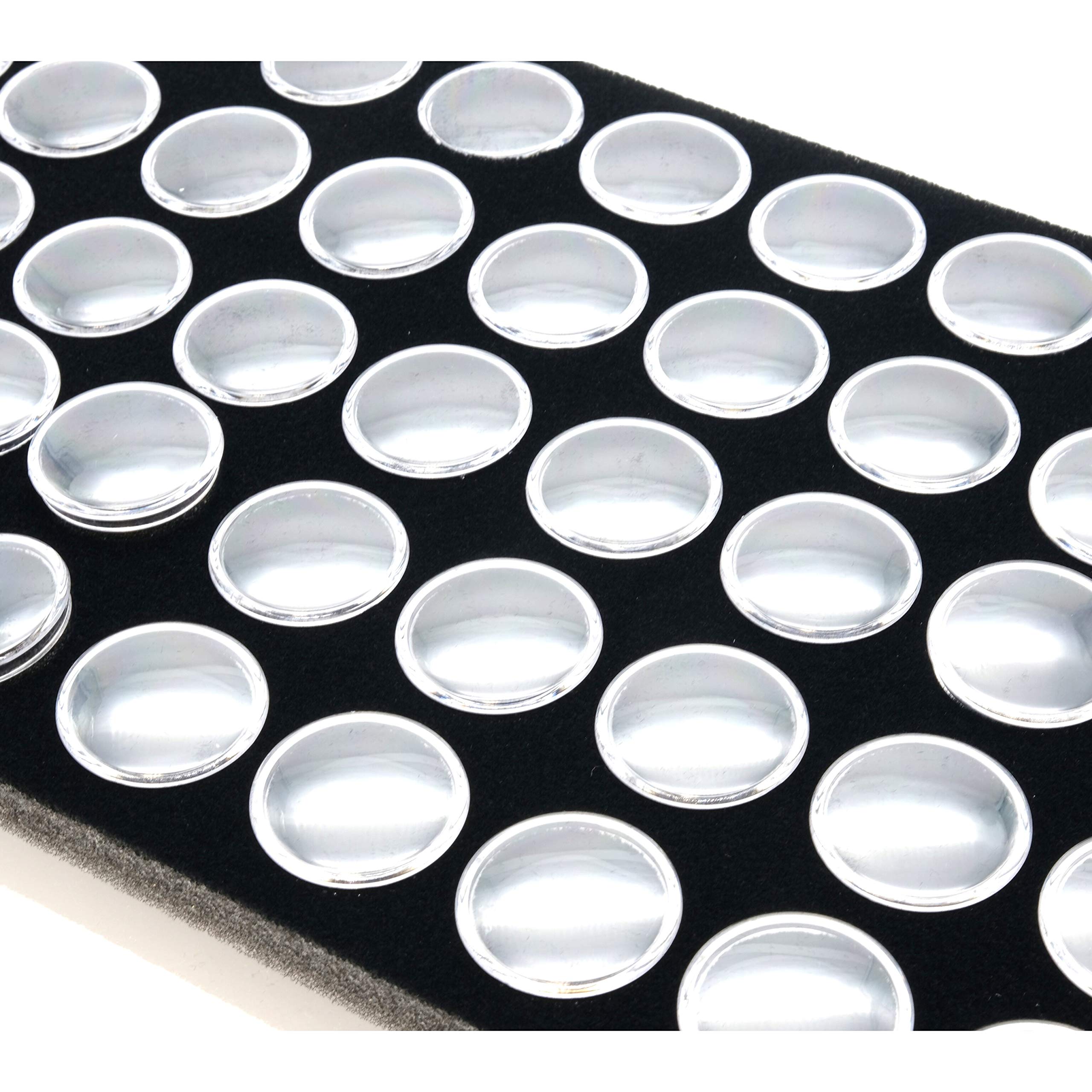 100 Black Foam Gem Jars with 2 Travel Display Trays - Perfect for Jewelry Storage, Bead Organizing & Craft Shows - Great for Gem Collectors, DIY Crafts & On-the-Go Displays