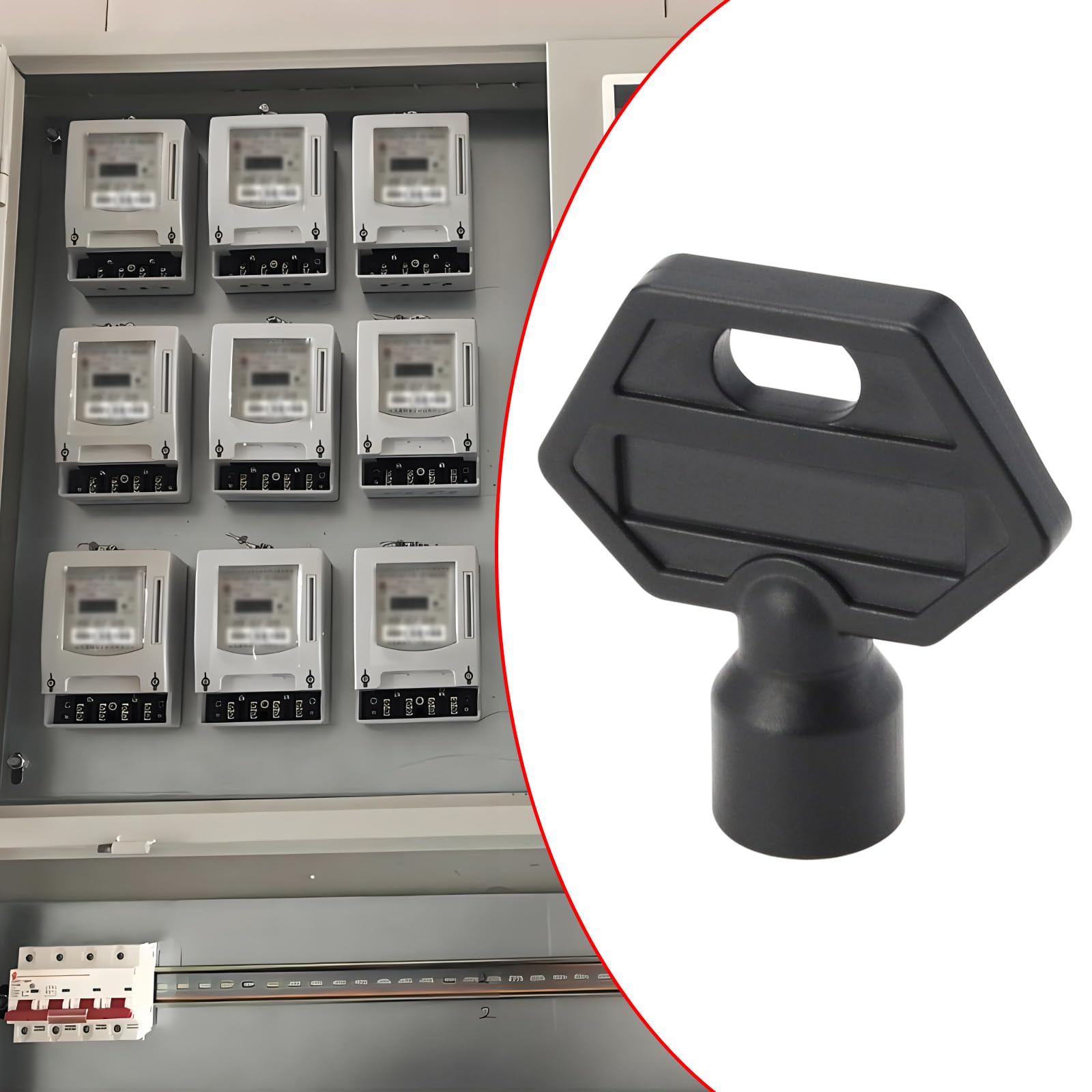 10PCS Plastic Triangular Key 35.7x38mm - Gas Meter Box Key, Electric Control Cabinet Tool, Electricity Meter Box Opener - Perfect for Utility Workers, Train Maintenance & DIY Projects