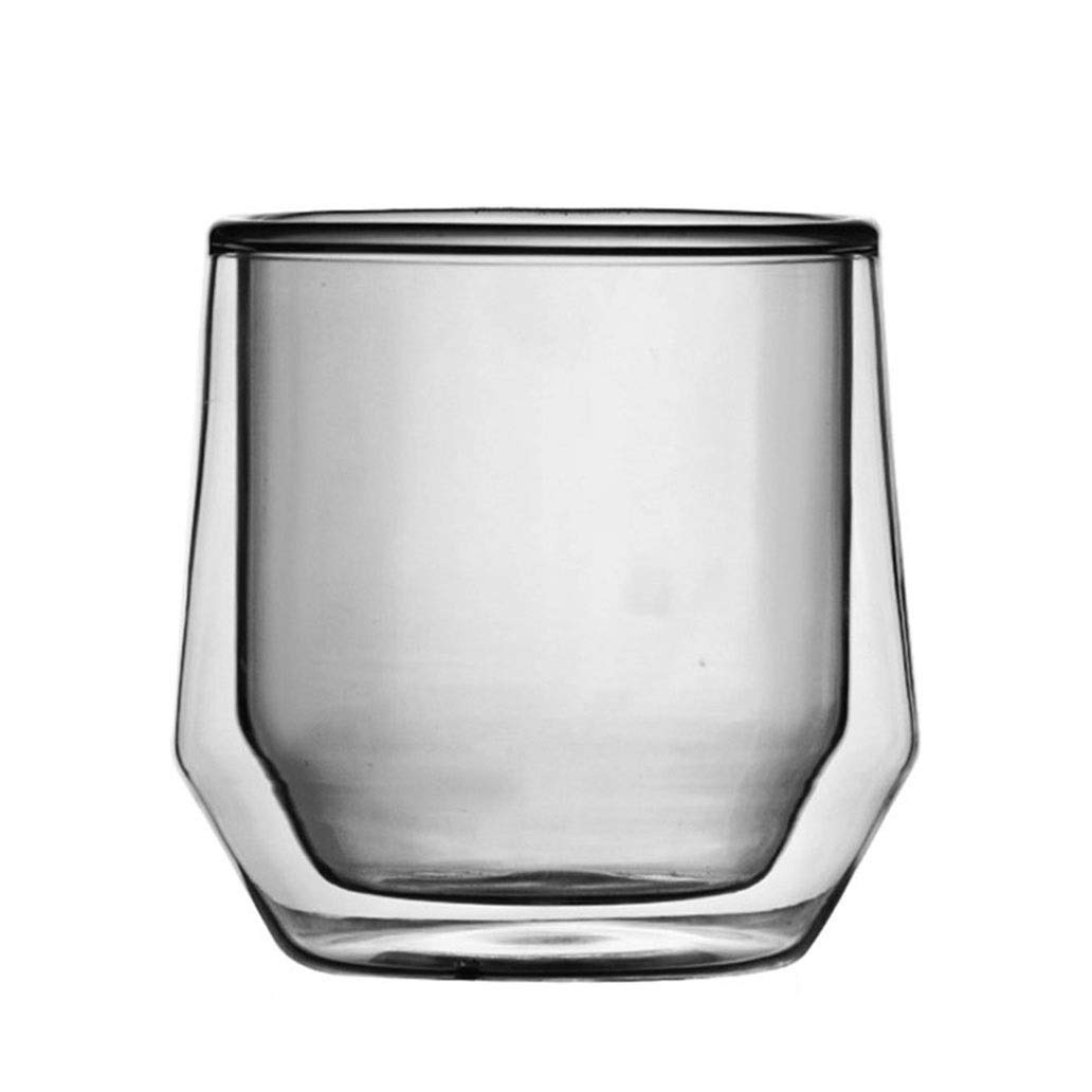 12-Pack Double Wall Insulated Glass Coffee Mugs - 8.45oz Clear Thermal Drinking Glasses for Hot Tea, Coffee, Latte, Cappuccino & Milk - Perfect for Home, Office & Cafes (250ml)