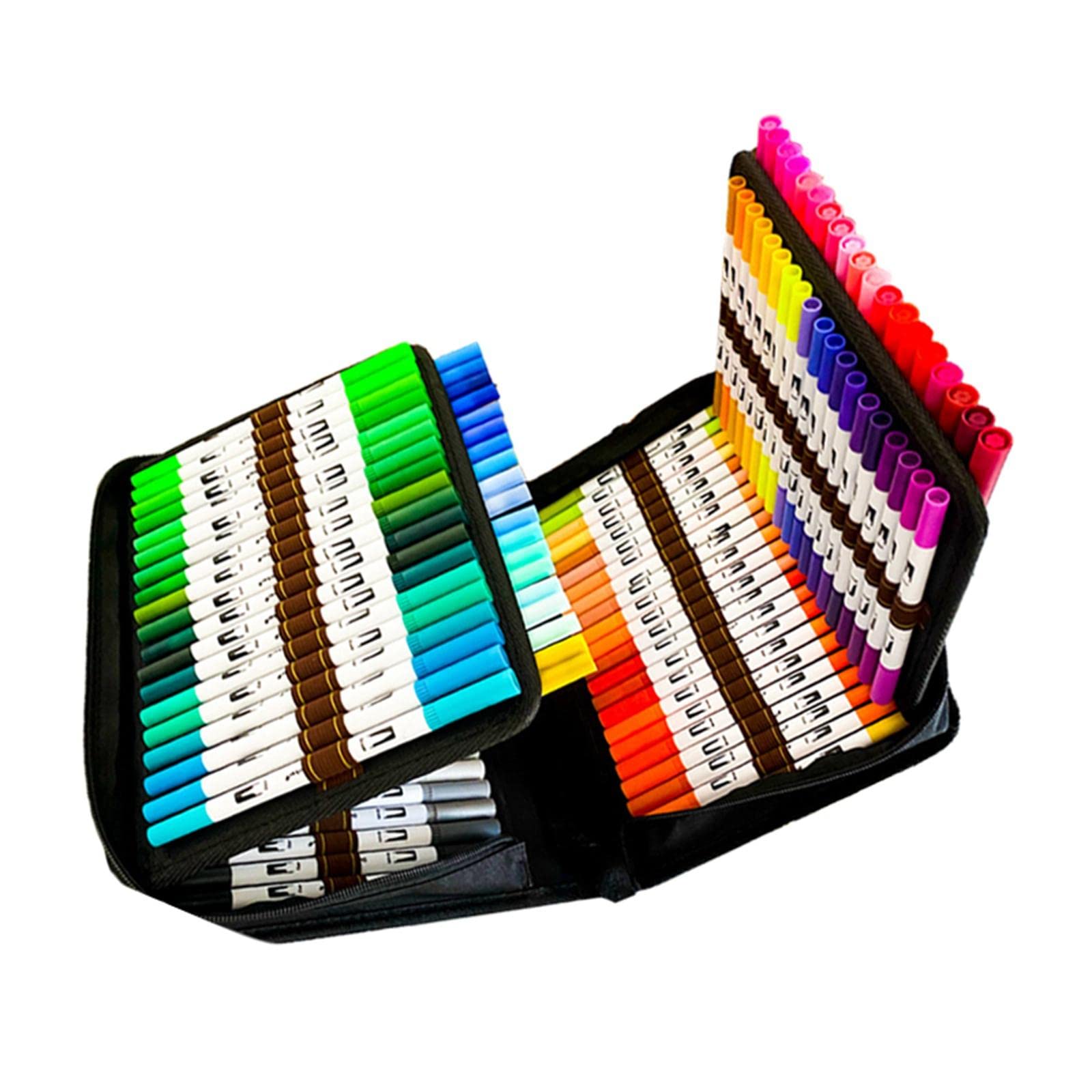 MagiDeal 120 Colors Dual Tip Watercolor Brush Pens Set - Quick Drying Water Based Ink Artist Markers for Adult Coloring Books, Calligraphy, Sketching & Illustration | Perfect for Beginners & Professional Artists