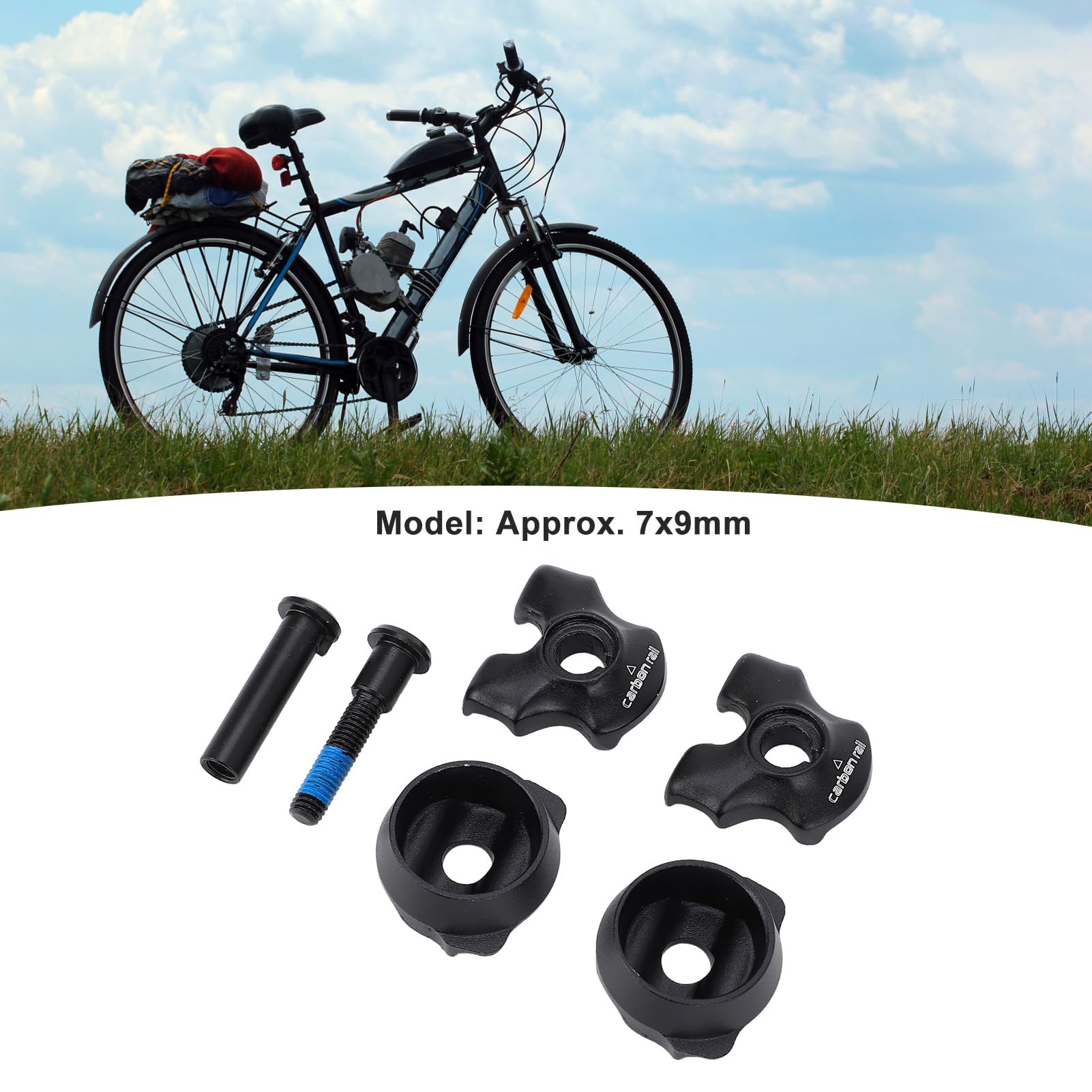 7x9mm Bicycle Seat Post Clamp with Installation Screws - Durable Bike Seat Tube Clip for Road & Mountain Bikes - Perfect for Cycling, Commuting & Bike Maintenance