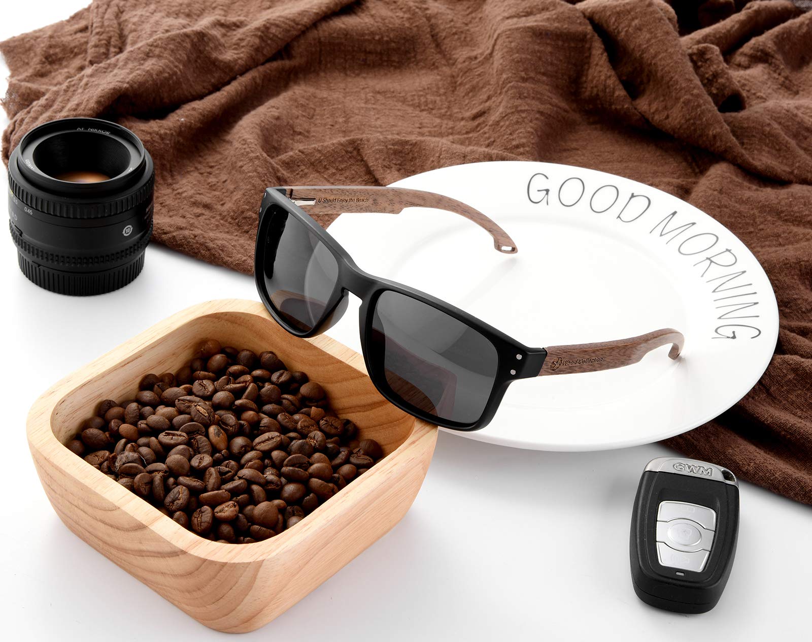 Polarized Wood Sunglasses for Men & Women - UV Protection, Lightweight & Stylish - Perfect for Driving, Fishing, and Outdoor Activities