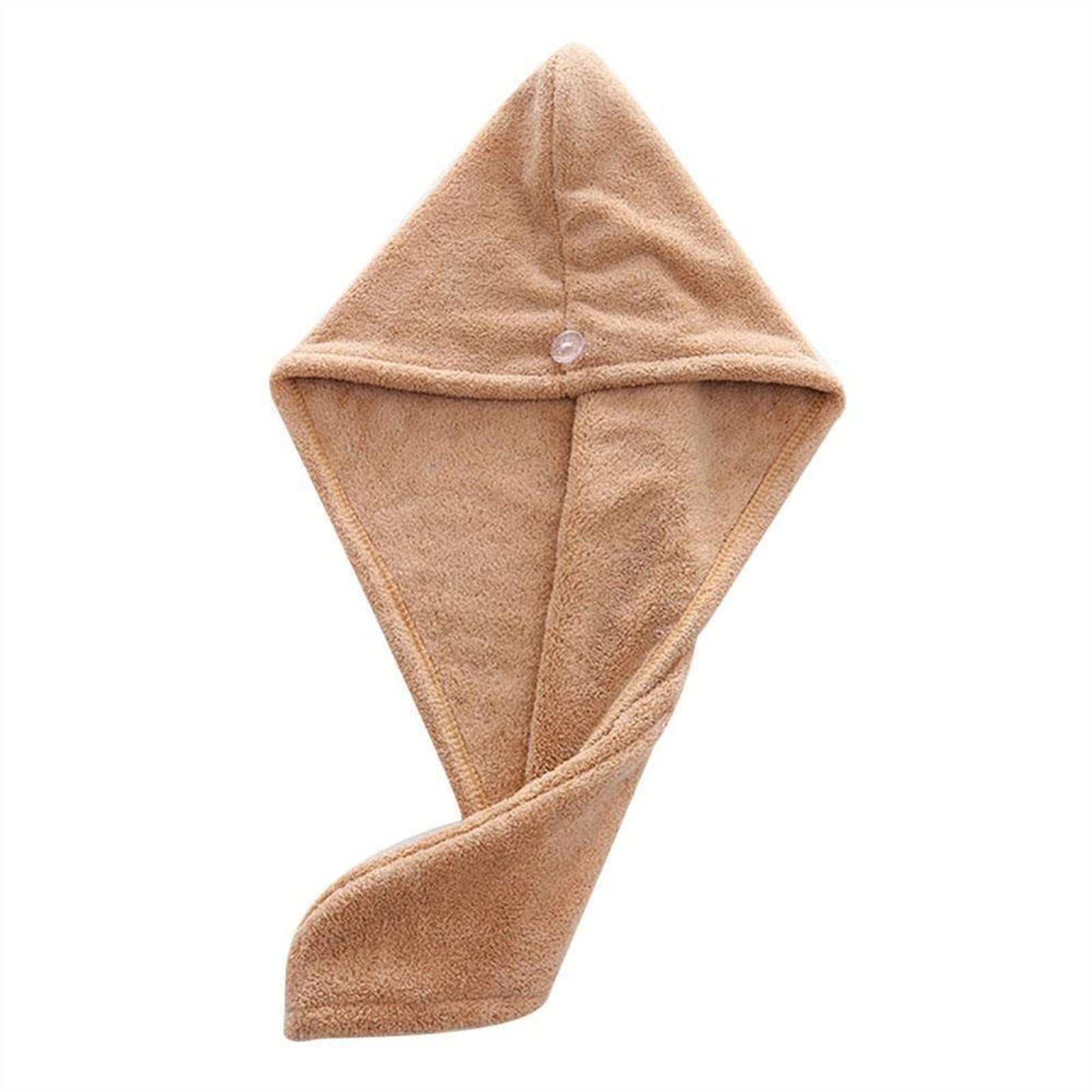 XYWML Magic Microfiber Shower Cap - Quick Dry Hair Towel Wrap for Women & Men - Soft Bath Turban for Wet Hair - Coffee Color - Perfect for Shower, Spa, Swimming & Hair Care Routine