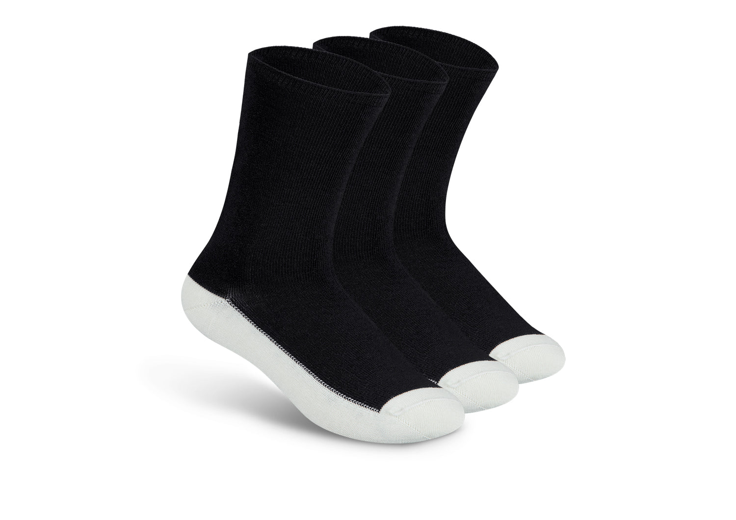 Comfortable Diabetic Socks for Men & Women - Breathable Black Dress & Casual Socks - Perfect for Daily Wear, Work, and Travel
