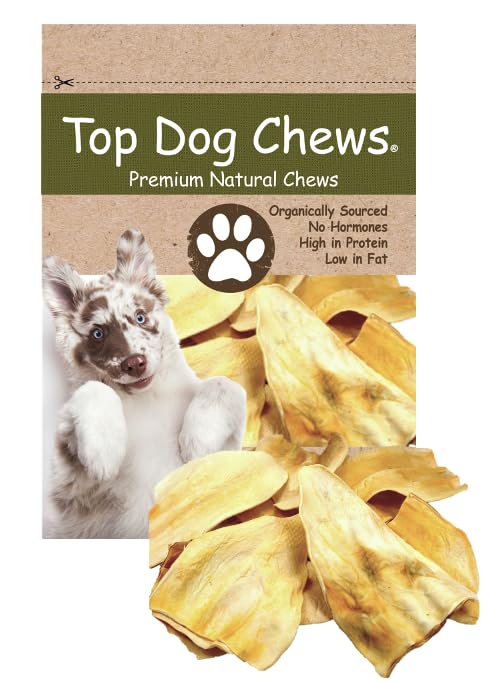 Premium All-Natural Cow Ears Dog Chews - High Protein, Grain-Free, USA Made Healthy Treats for Medium & Large Dogs - Perfect for Training, Dental Health & Long-Lasting Chewing (12-Pack)