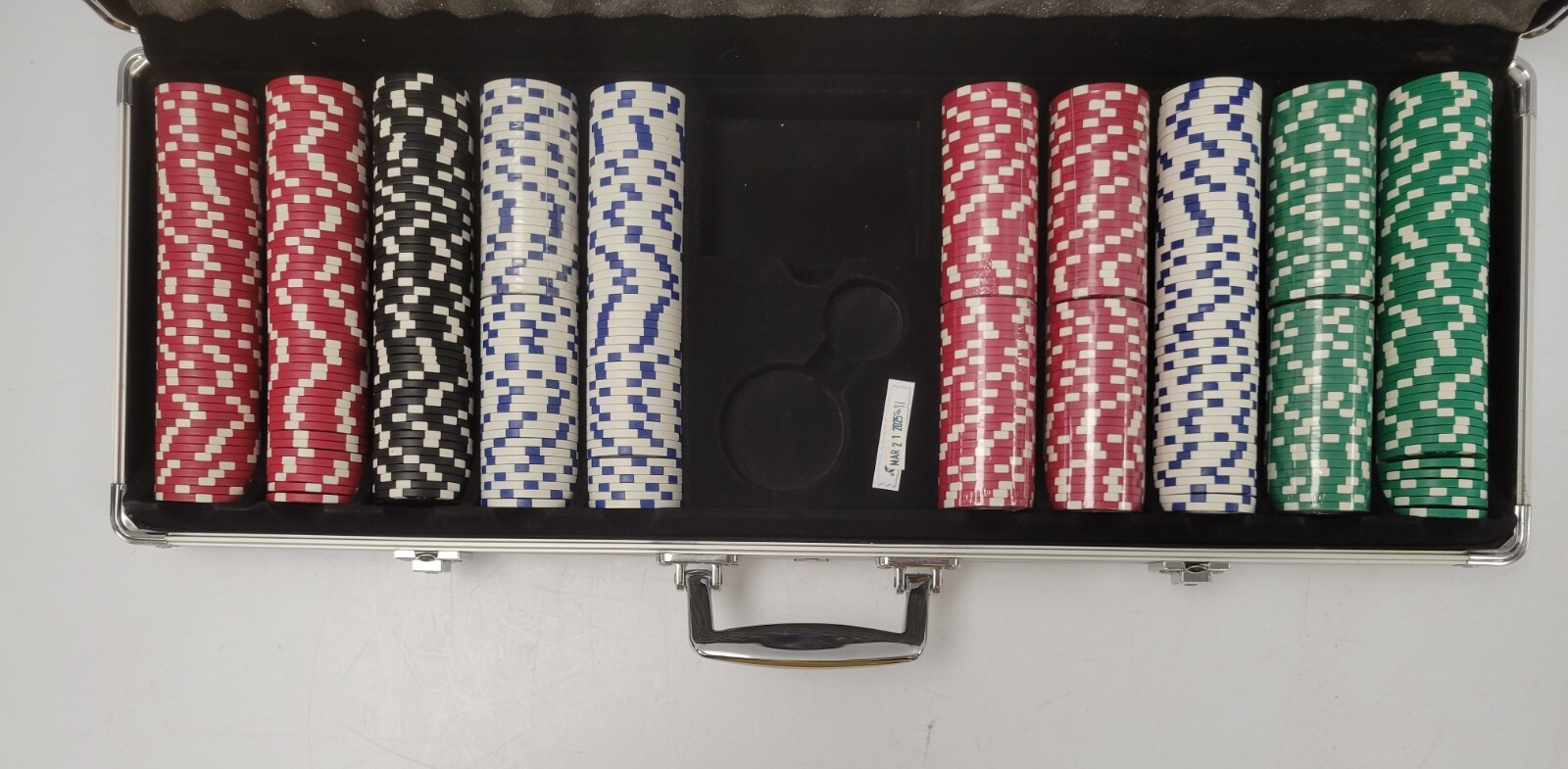 Premium 500-Piece Poker Chip Set with Aluminum Case - Casino Style Chips for Texas Hold'em, Blackjack & Home Game Nights