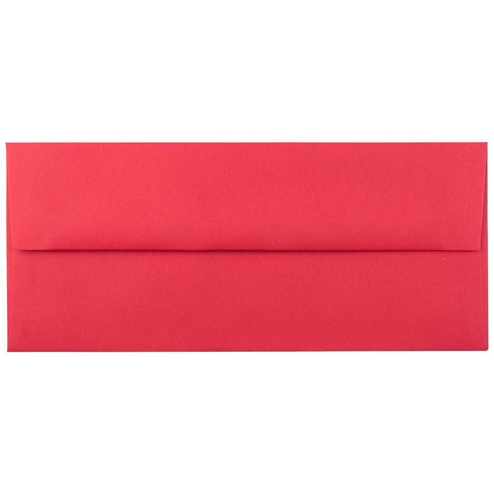 JAM PAPER #10 Business Colored Envelopes - 4 1/8 x 9 1/2 Inches - Red Recycled Paper - Bulk Pack of 500 Envelopes per Box - Perfect for Mailing, Office Correspondence & Wedding Invitations