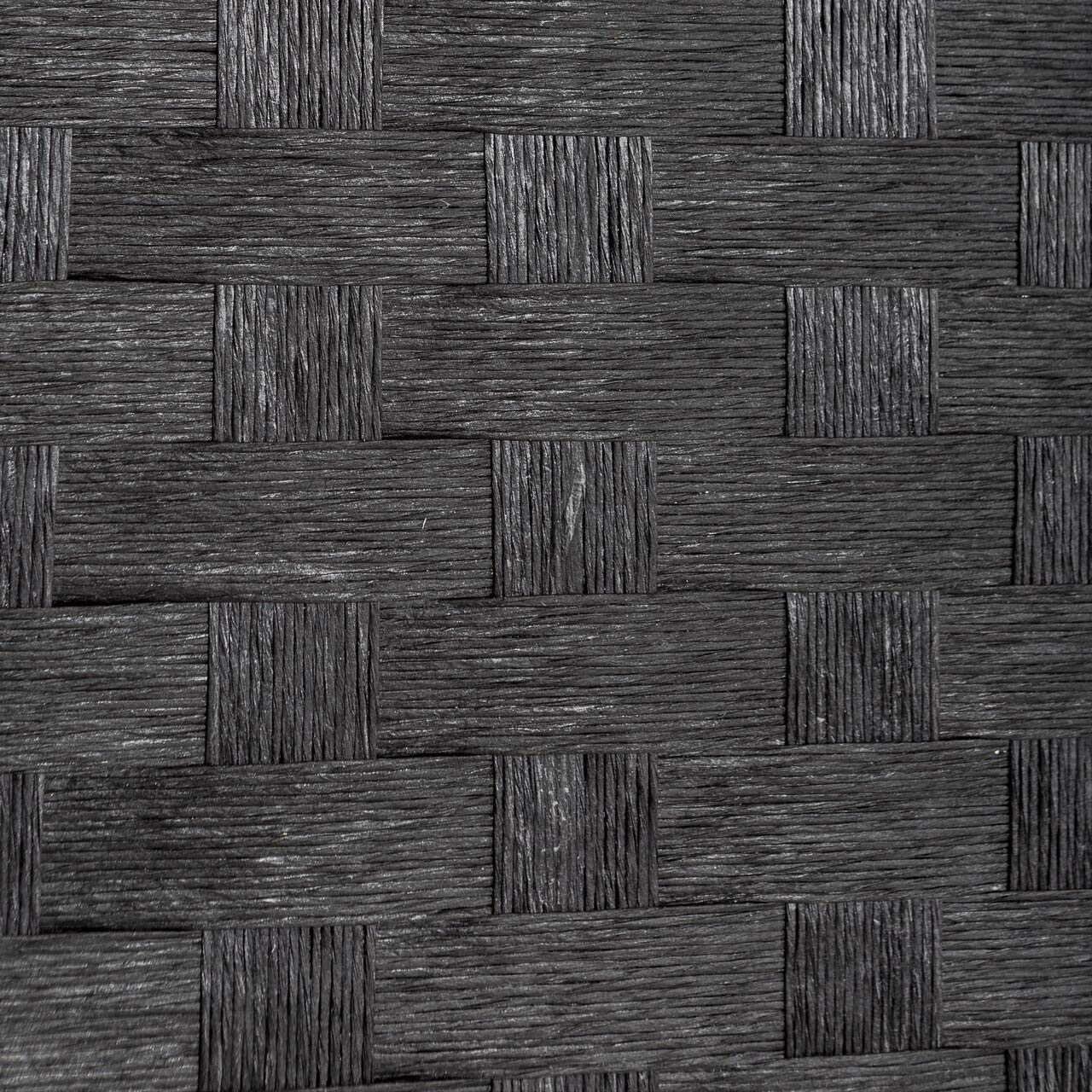 Legacy Decor Bamboo Woven Room Divider Screen - 4 Panel Black Privacy Partition for Home & Office - Perfect for Living Room, Bedroom, and Studio Spaces