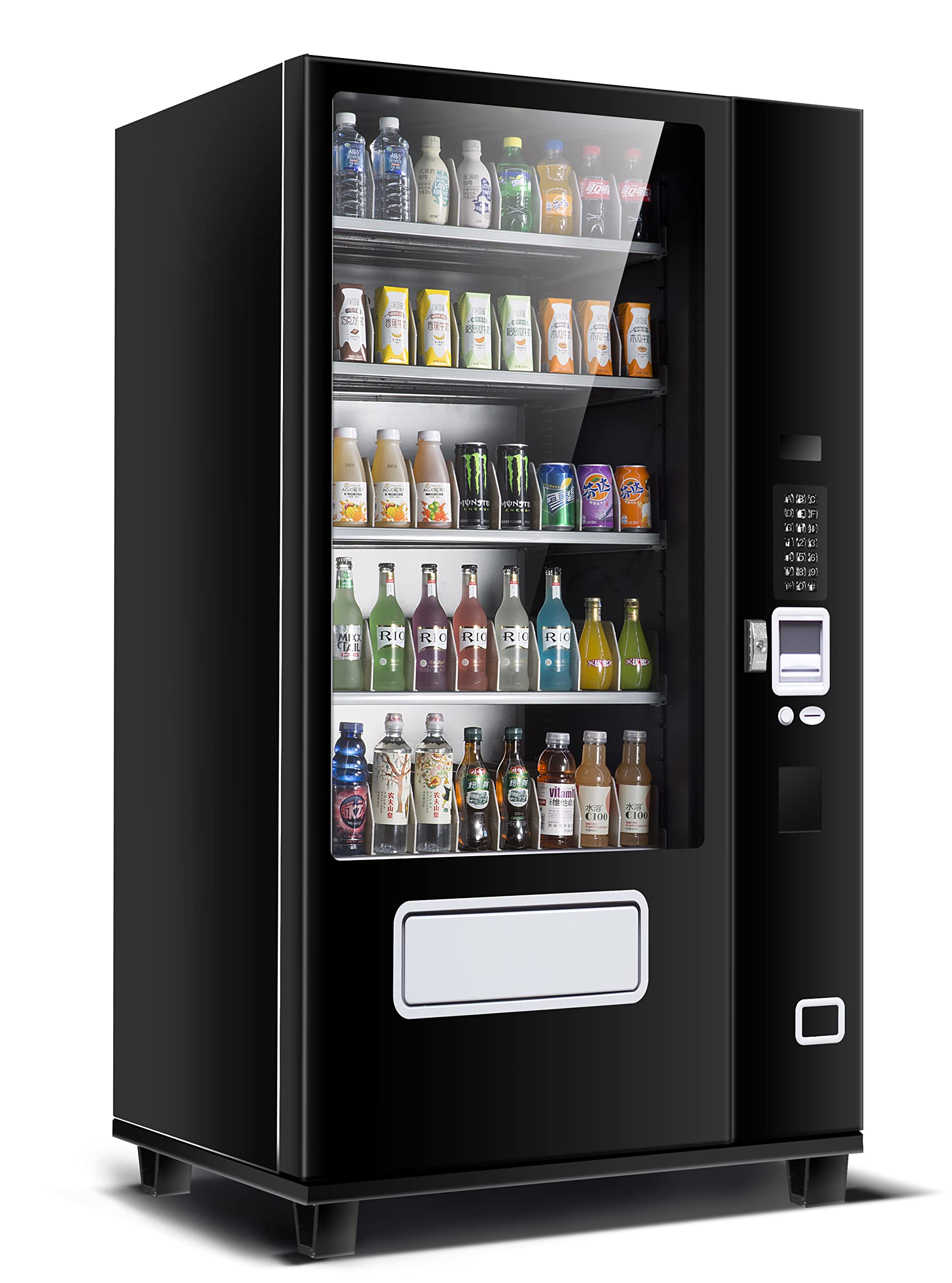Commercial Refrigerated Beverage Vending Machine with Elevator Delivery & Temperature Control - Perfect for Offices, Schools, and Convenience Stores