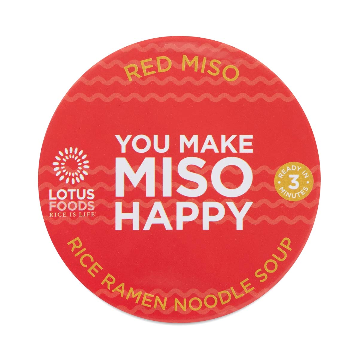 Lotus Foods Organic Red Miso Rice Ramen Noodle Soup Cup - 2 oz | Gluten-Free Instant Noodles | Vegan & Non-GMO | Quick Meal for Office, College Dorm or Camping