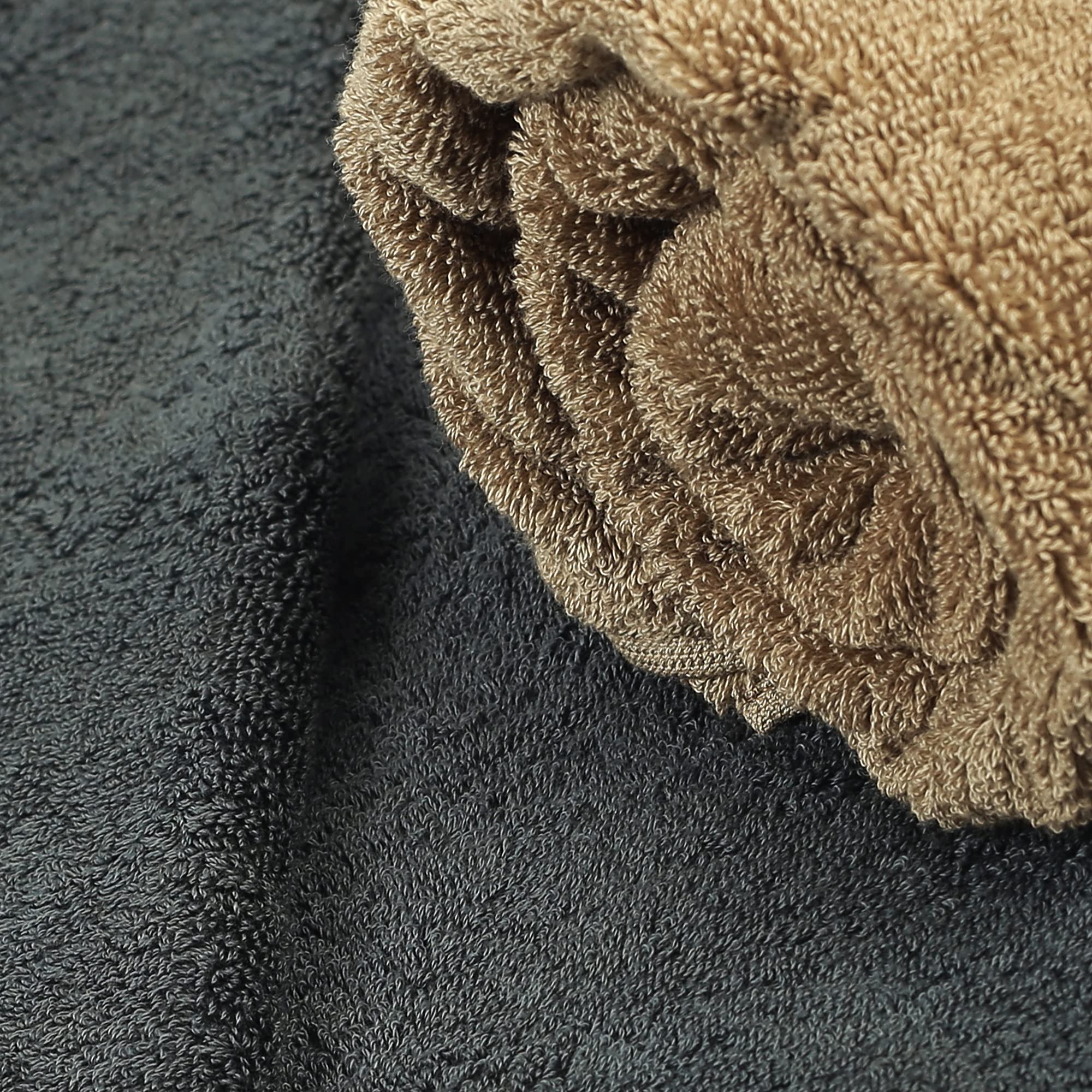 ANGLOBAL 100% Cotton Premium Face Towels - Ultra Soft Turkish Style Bath Towels for Gym, Spa & Home Use - Highly Absorbent & Fluffy Washcloths (Light Brown) - Perfect for Facial Care, Yoga & Travel