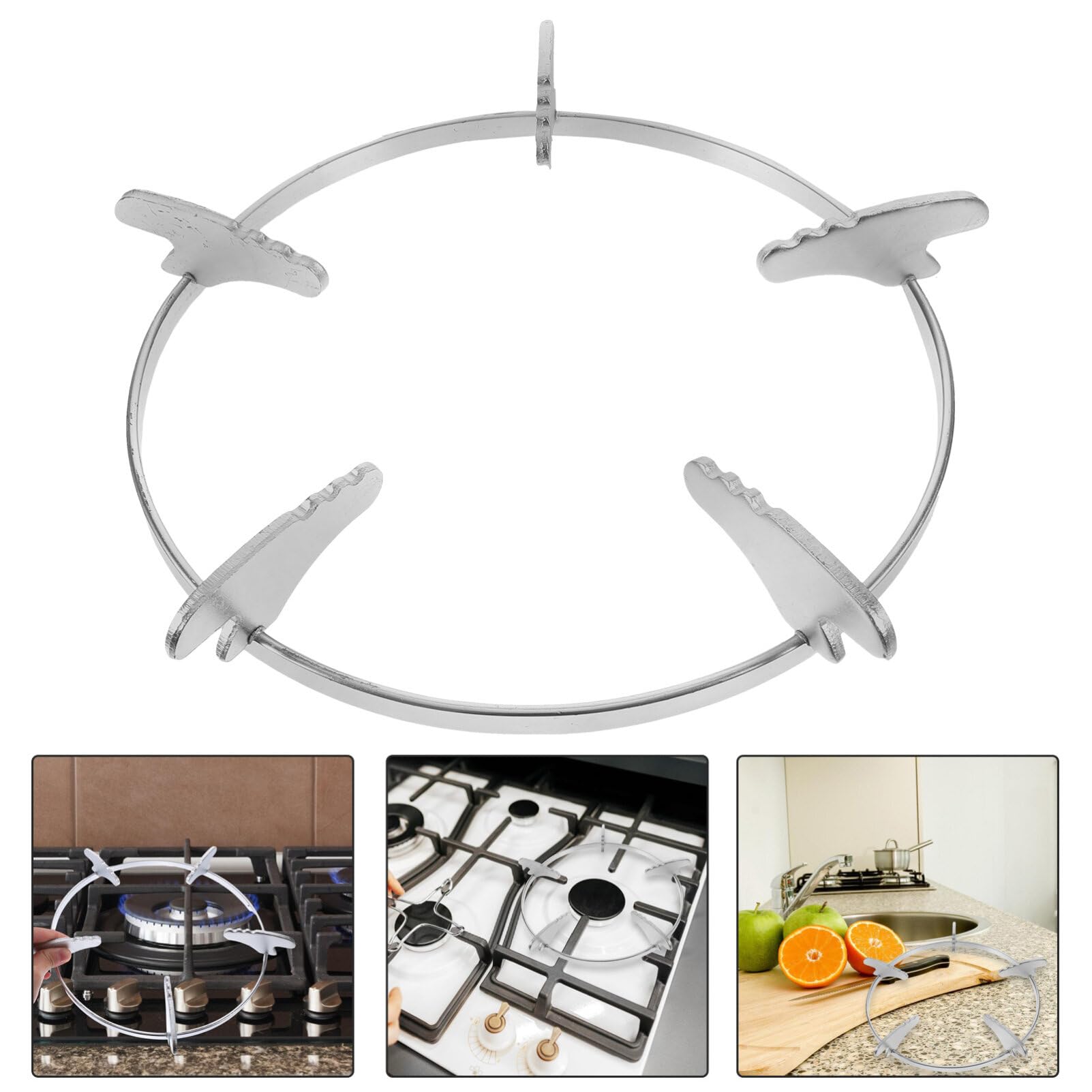 **Heavy Duty Wok Support Ring for Gas Stove - Reusable Cast Iron Wok Stand, Pot Rack & Cooking Bracket - Perfect for Stir-Frying, Deep Frying & Asian Cooking**