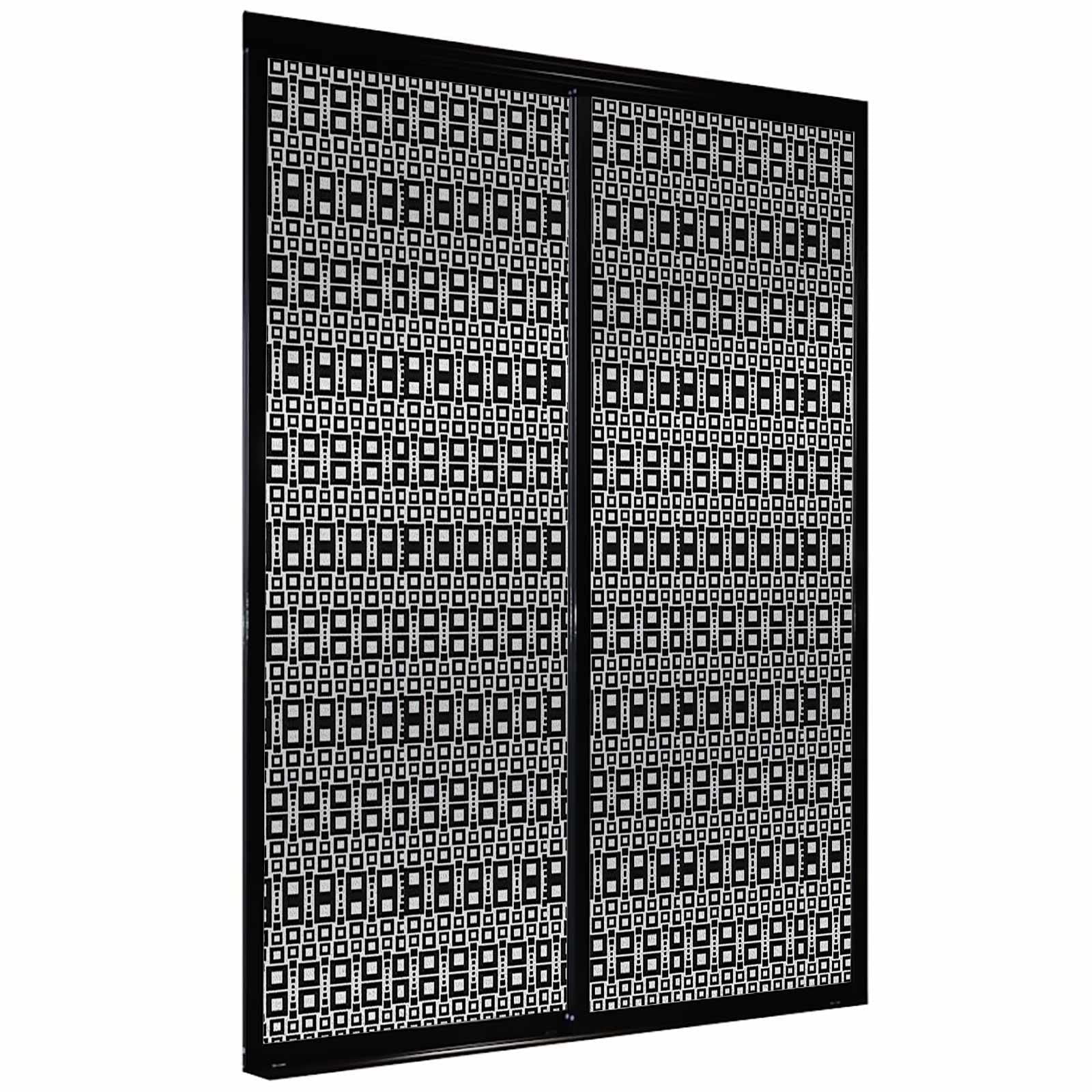 Black & White Abstract Blackout Window Film - UV Blocking, Removable & No Glue Decorative Window Cling for Privacy & Sun Protection - Perfect for Bedrooms, Offices & Home Decor