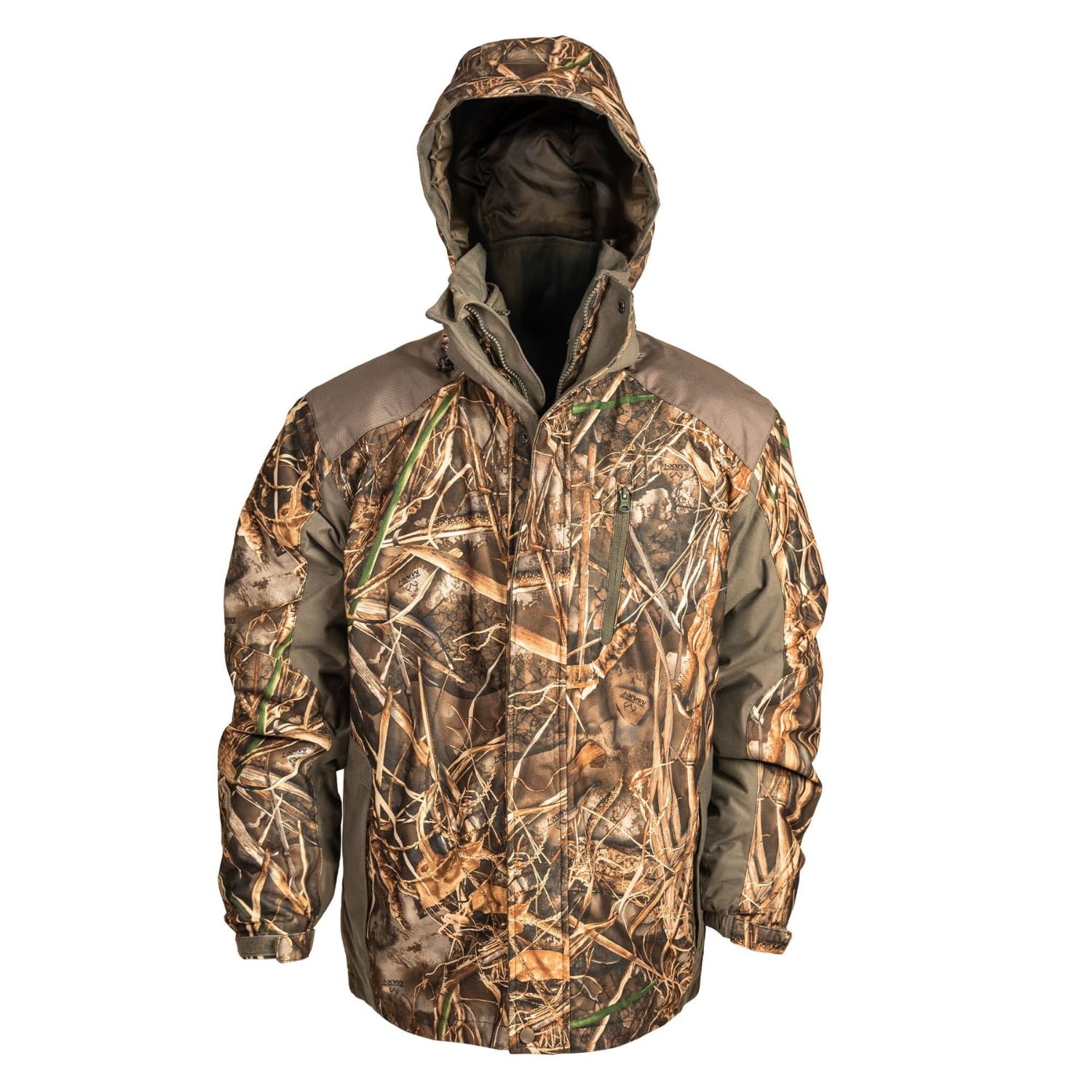 Men's 3-in-1 Insulated Camo Hunting Parka - Waterproof Winter Jacket with Detachable Hood | Warm Camouflage Hunting Coat for Cold Weather | Ideal for Deer Hunting, Outdoor Adventures & Winter Camping
