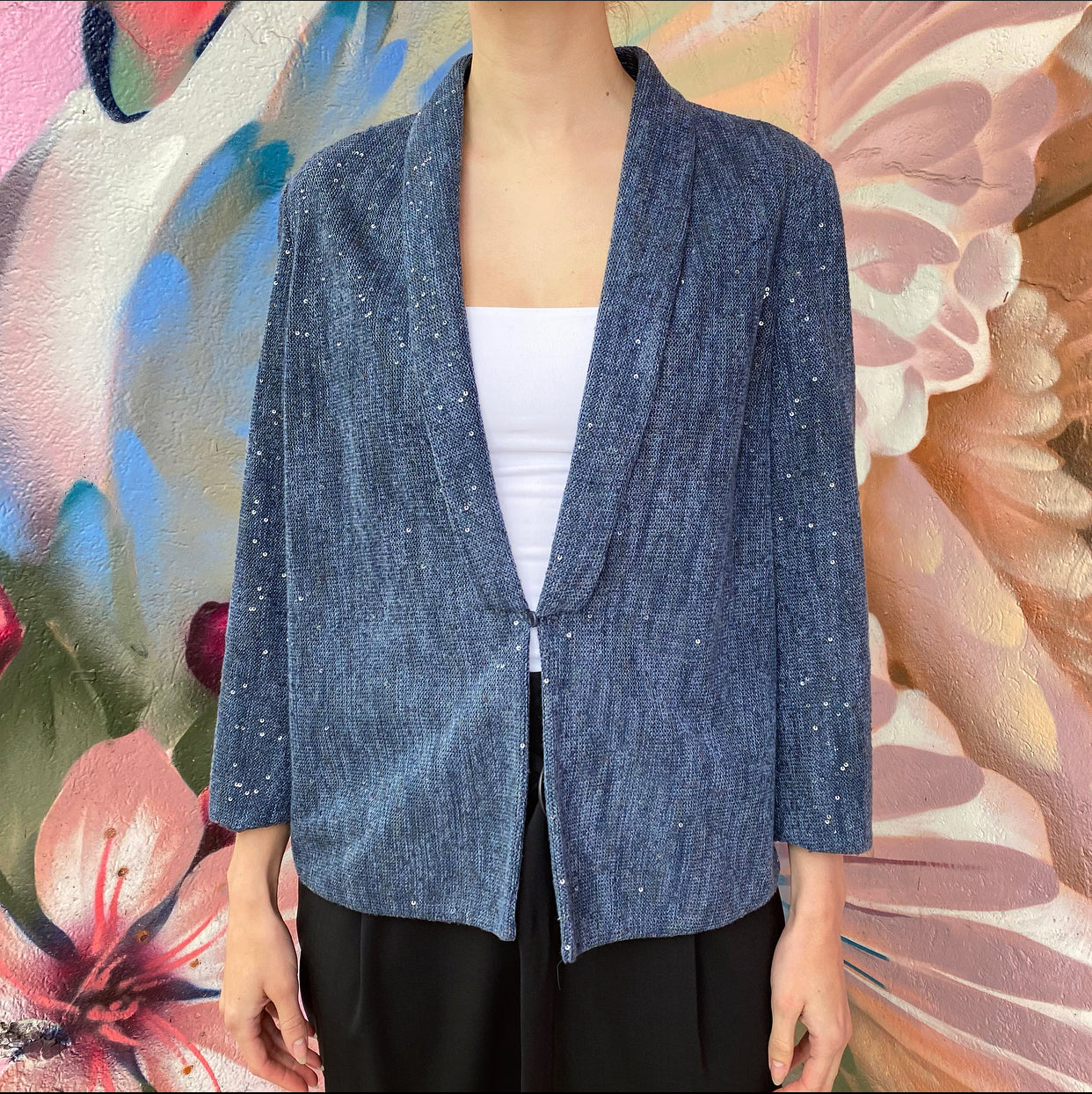 Brunello Cucinelli Navy Sequin Blazer Jacket for Women - Elegant Embellished Formal Blazer - Perfect for Evening Parties, Weddings & Special Occasions