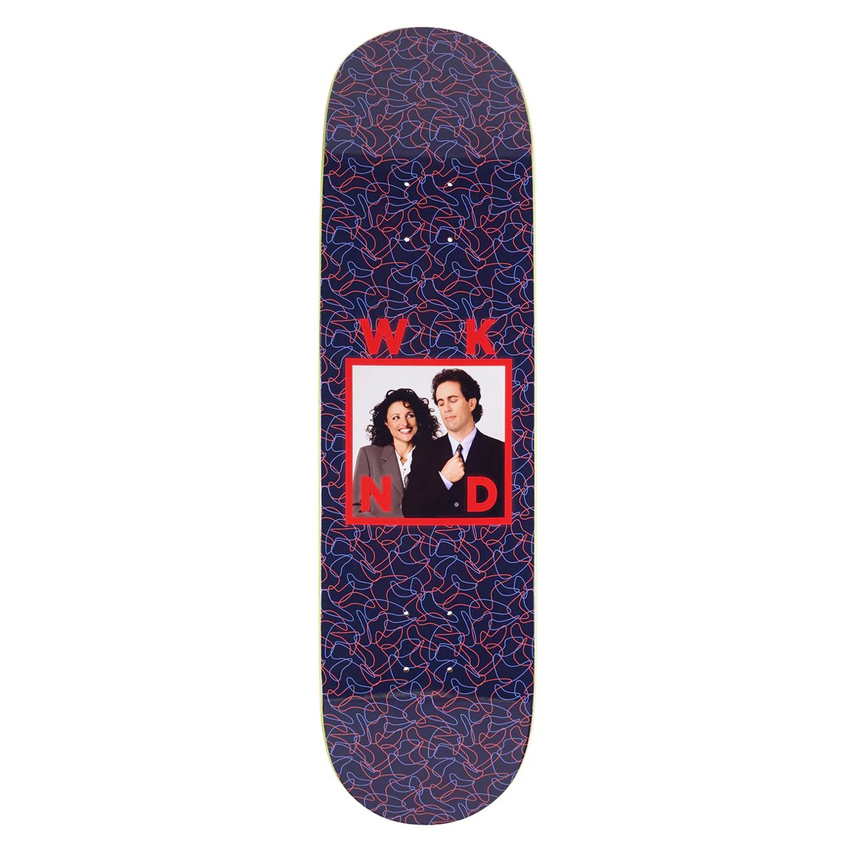 WKND Jerry + Elaine Date Series Skateboard Deck - Assorted Sizes for Street Skating & Collectors | Perfect for Skateboard Enthusiasts & Pop Culture Fans