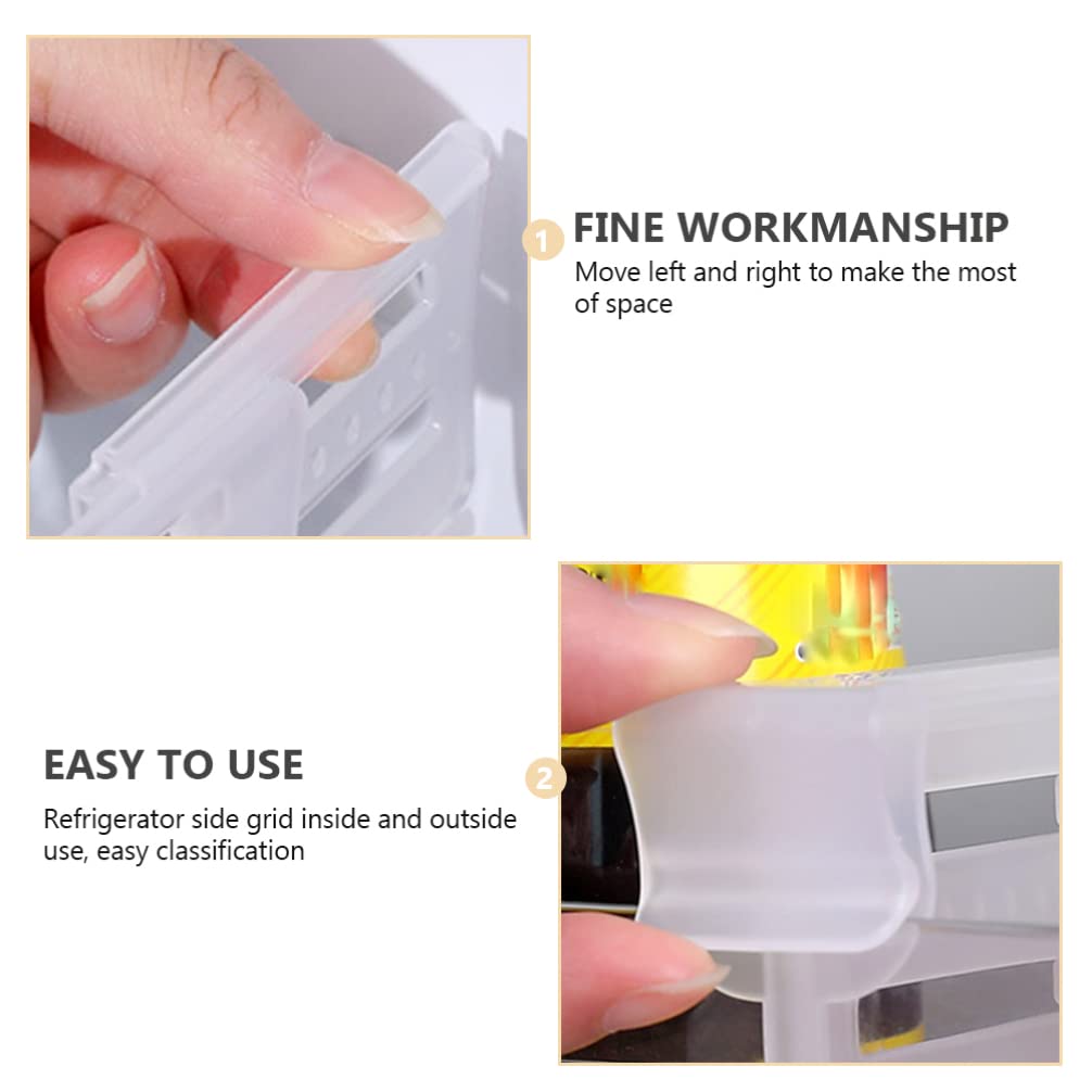 Angoily 12-Piece Retractable Fridge Organizer Set - Refrigerator Door Shelf Bin Clips, Food Storage Separators & Drawer Dividers - Perfect for Organizing Fruits, Vegetables, Snacks & Condiments in Your Kitchen