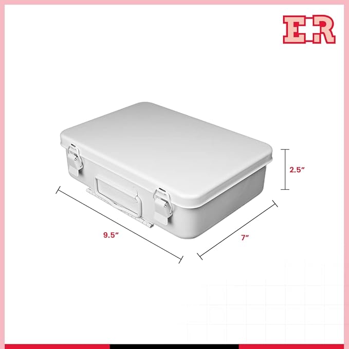 Premium Metal First Aid Kit No.16 - Compact Emergency Medical Supply Box for Home, Car, Camping & Outdoor Safety