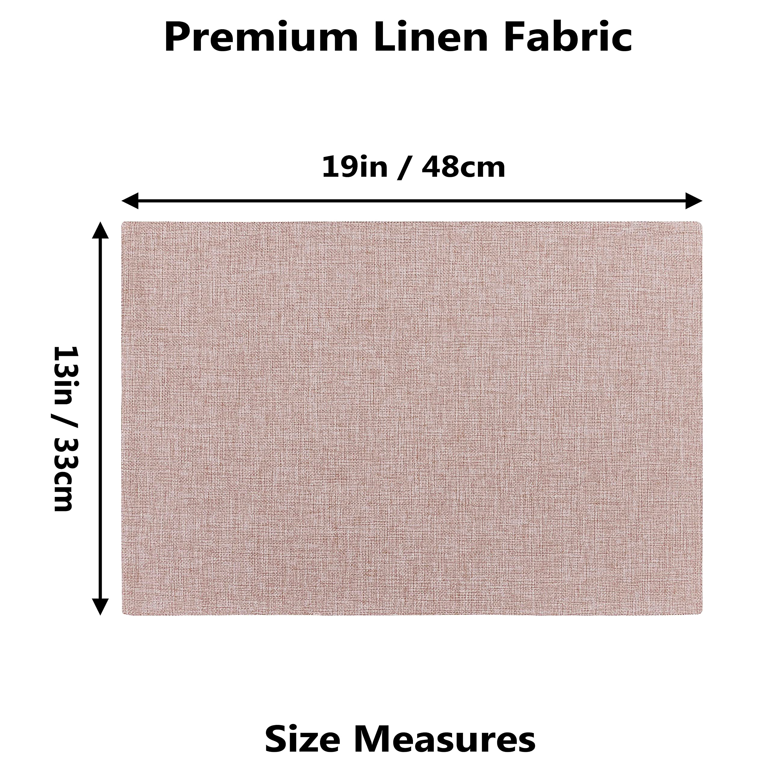 Elegant Pink Apricot Placemats Set of 6 - Washable Table Mats for Dining, Kitchen & Restaurant - Perfect for Weddings, Home Decor & Barbie Themed Parties
