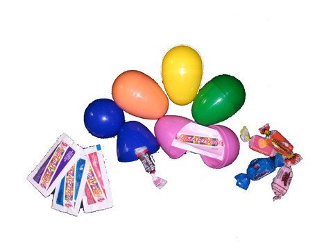 1000-Piece Plastic Easter Eggs with Candy - Bulk Fillable Easter Eggs for Egg Hunts, Party Favors, and Classroom Rewards (2 Candy Included)